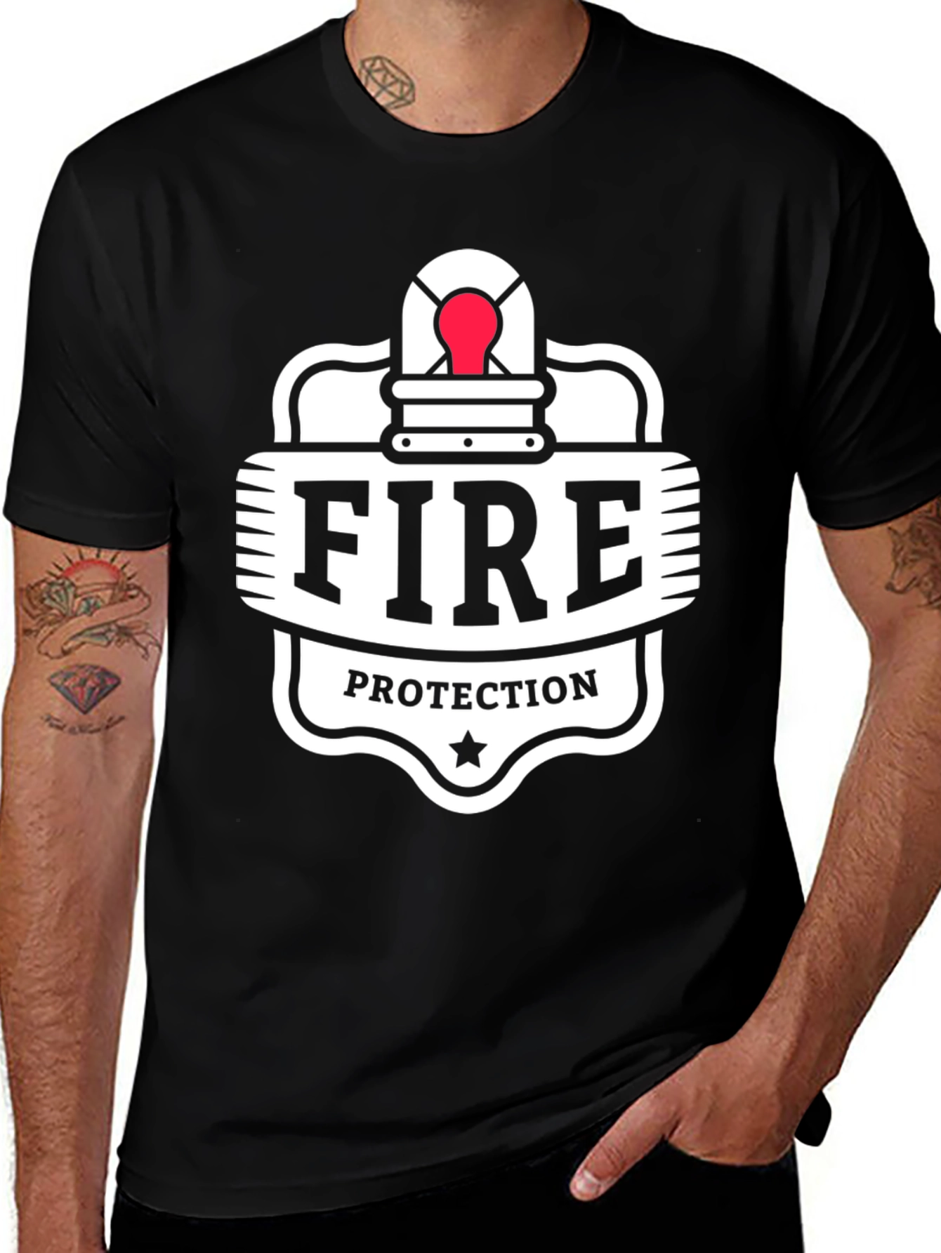 Fire Protection Black T-Shirt