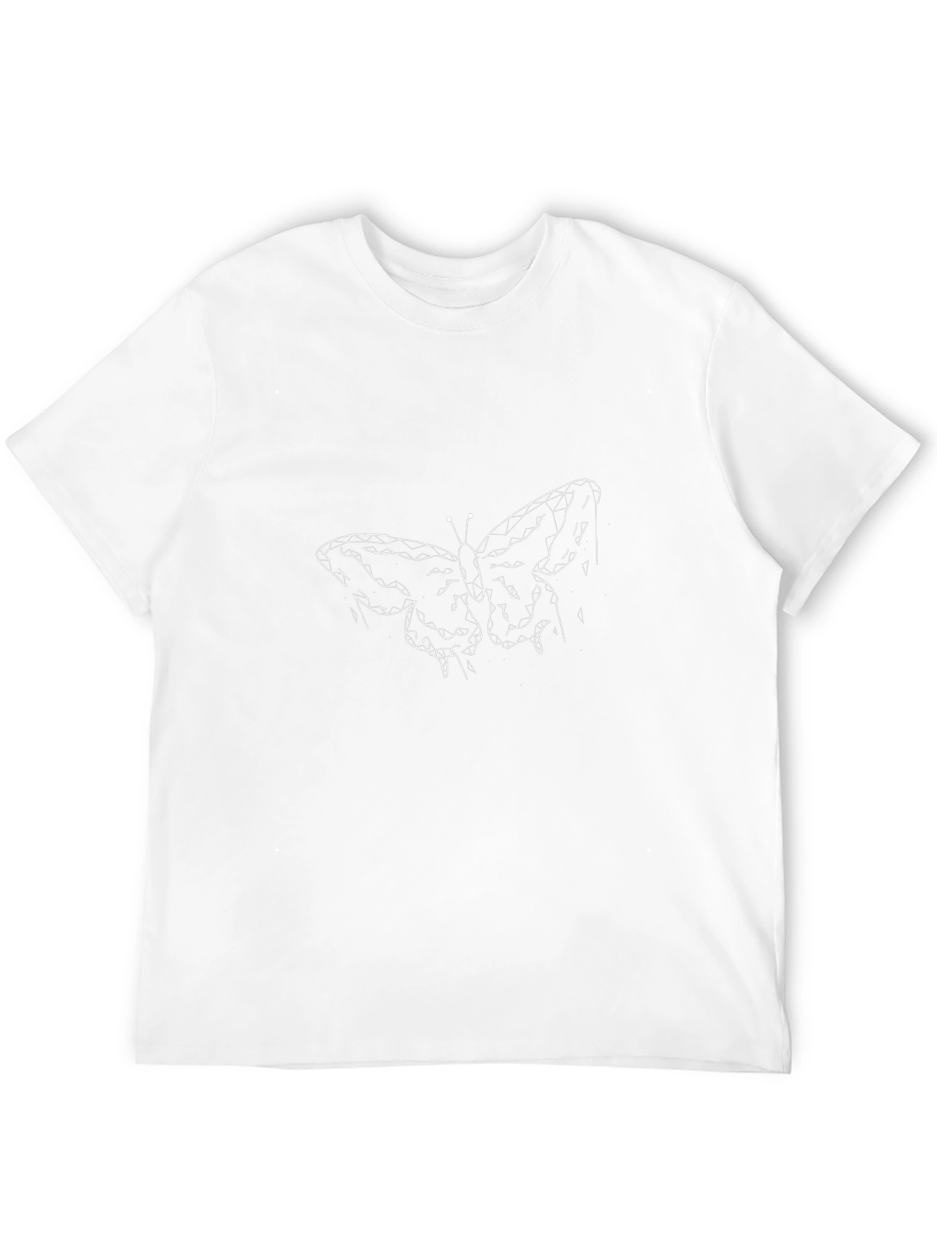 Butterfly Line Art Black T-Shirt
