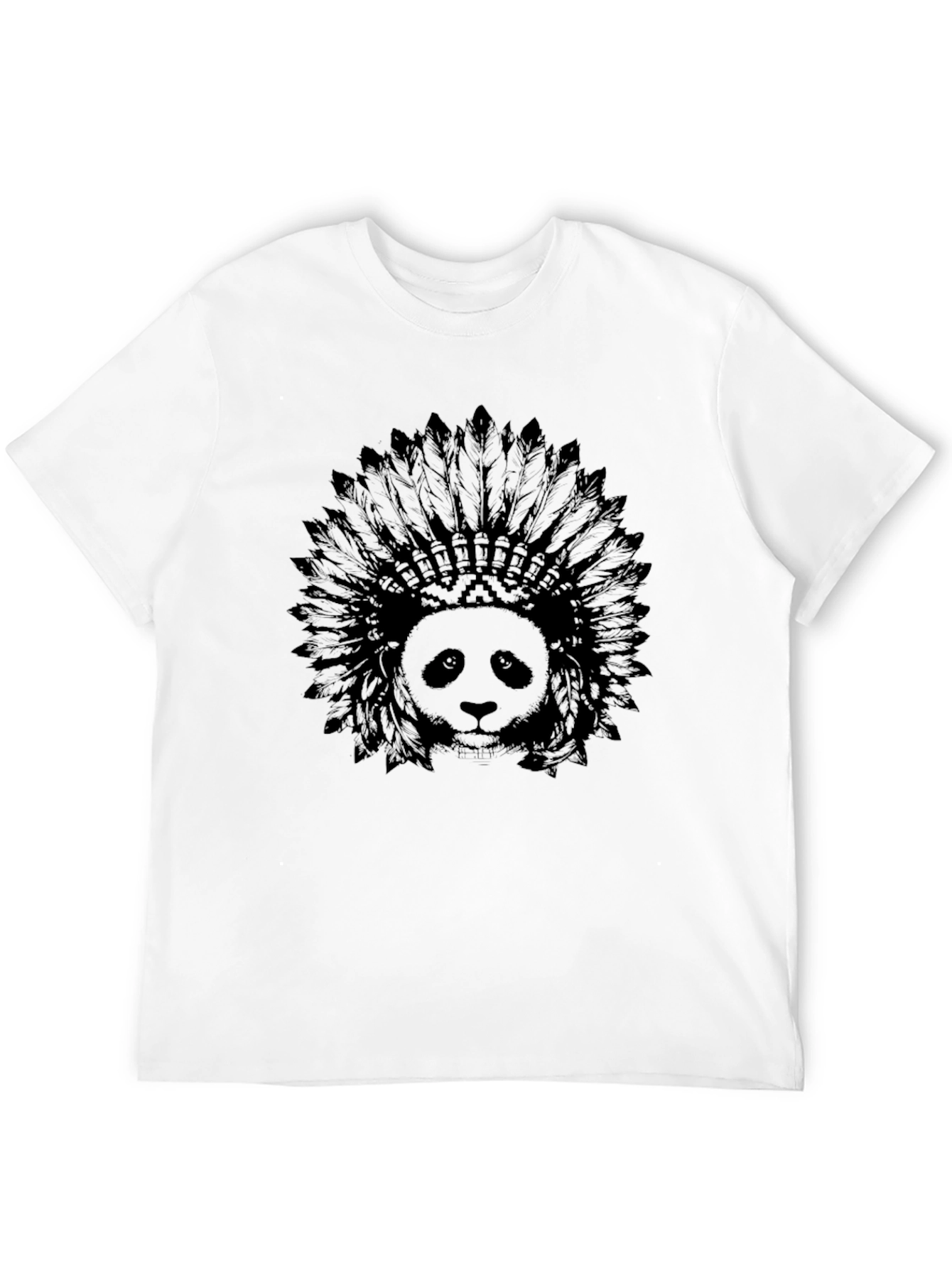 Panda Headdress Black T-Shirt - Graphic Tee