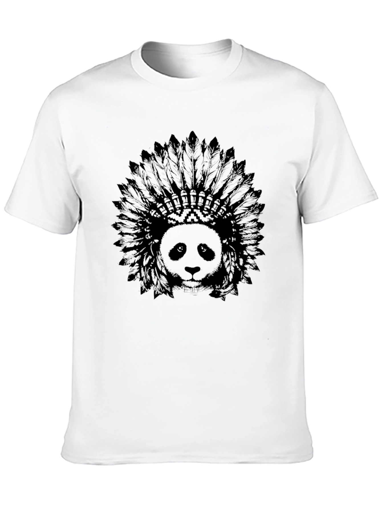 Panda Headdress Black T-Shirt - Graphic Tee