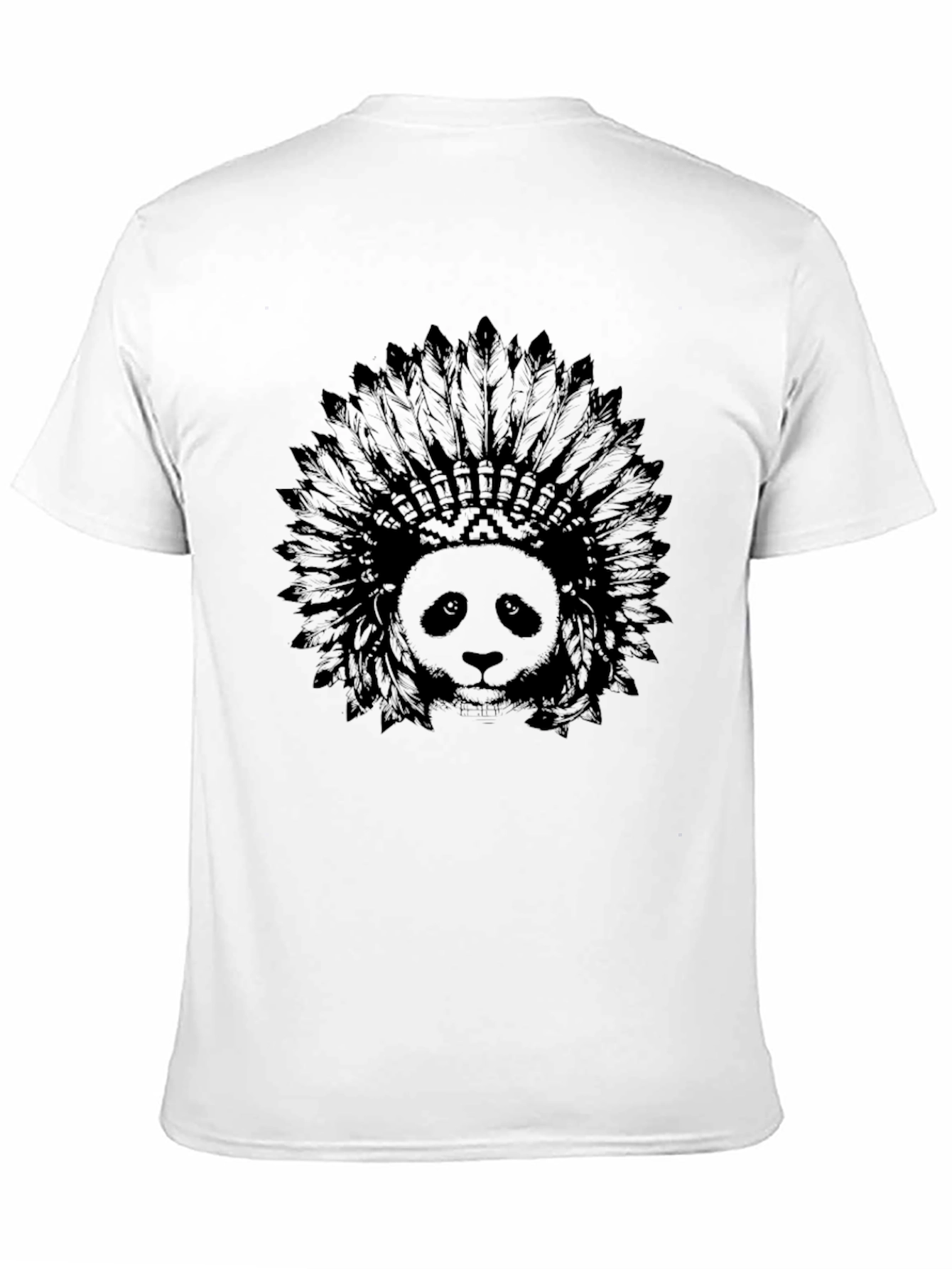 Panda Headdress Black T-Shirt - Graphic Tee