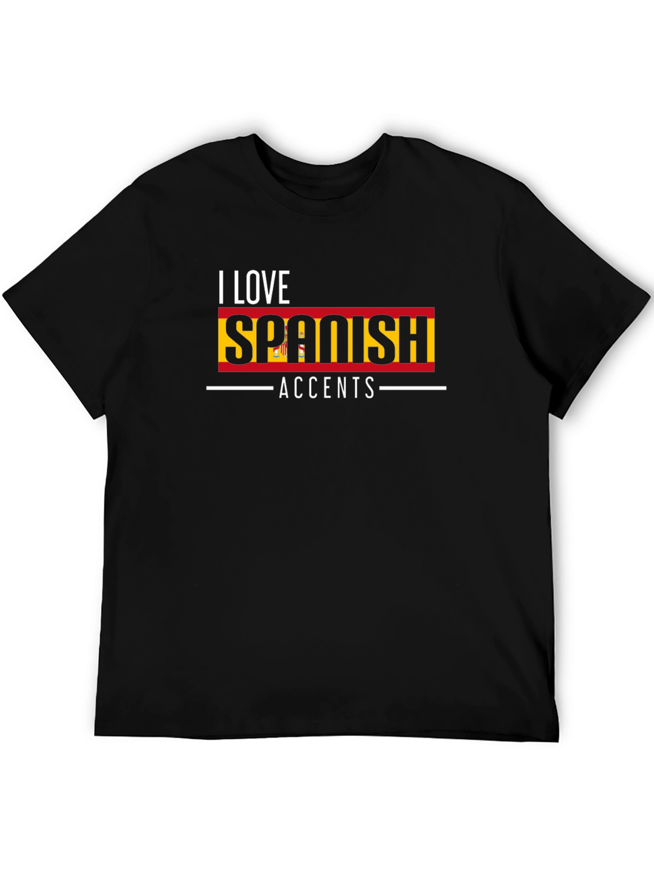 I Love Spanish Accents T-Shirt - Black