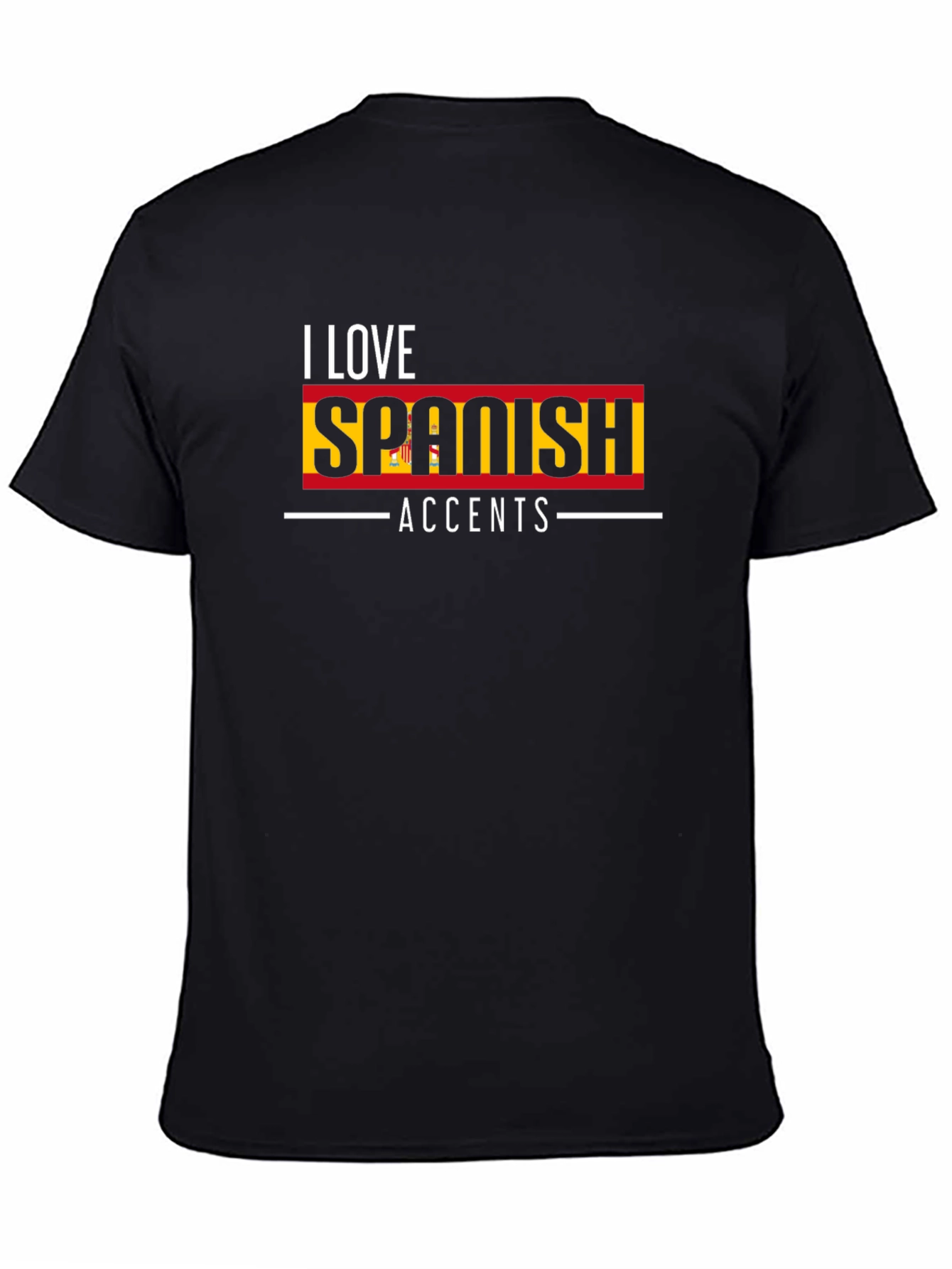 I Love Spanish Accents T-Shirt - Black