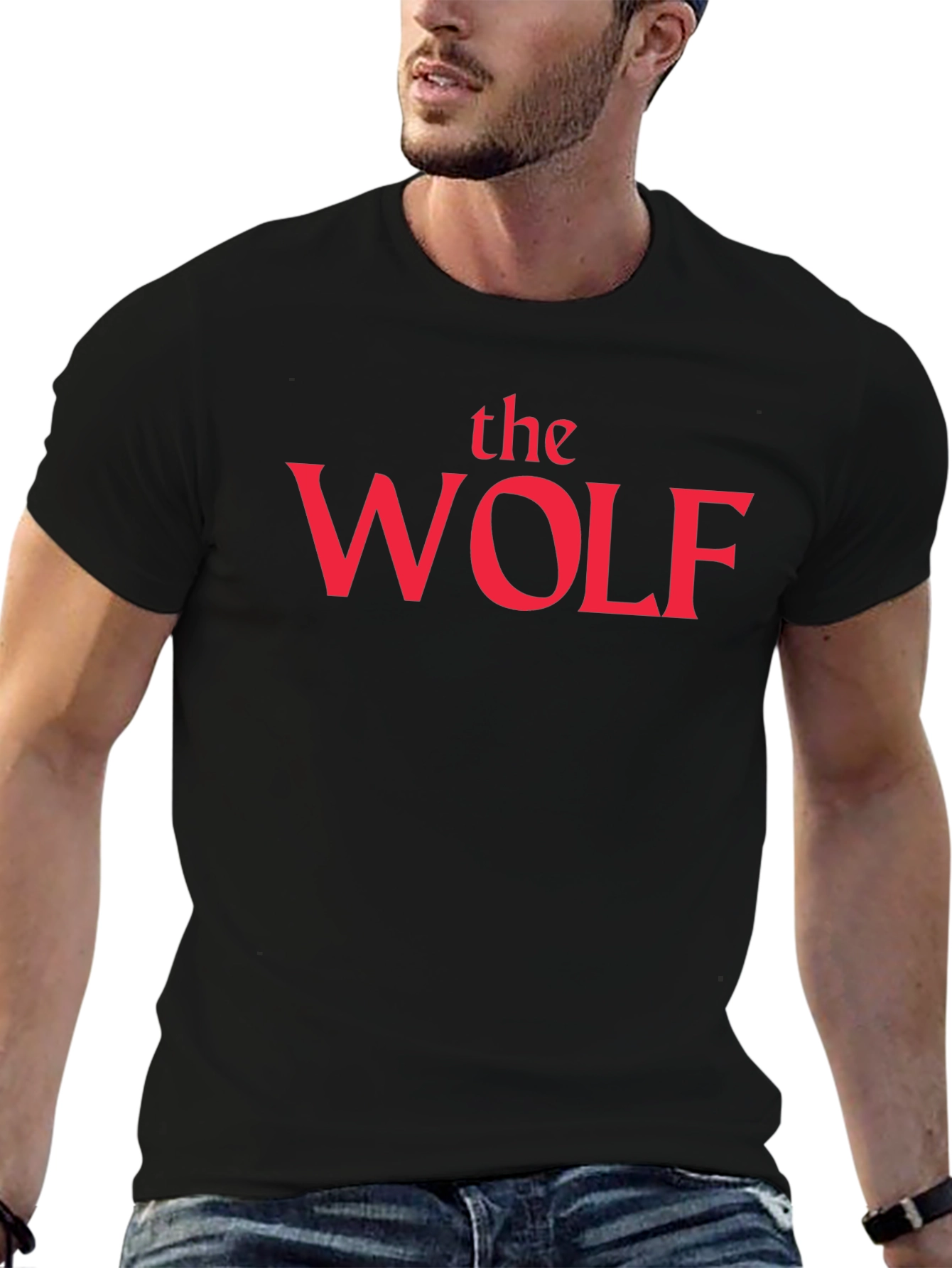 The Wolf Graphic Tee - Stylish Black T-Shirt