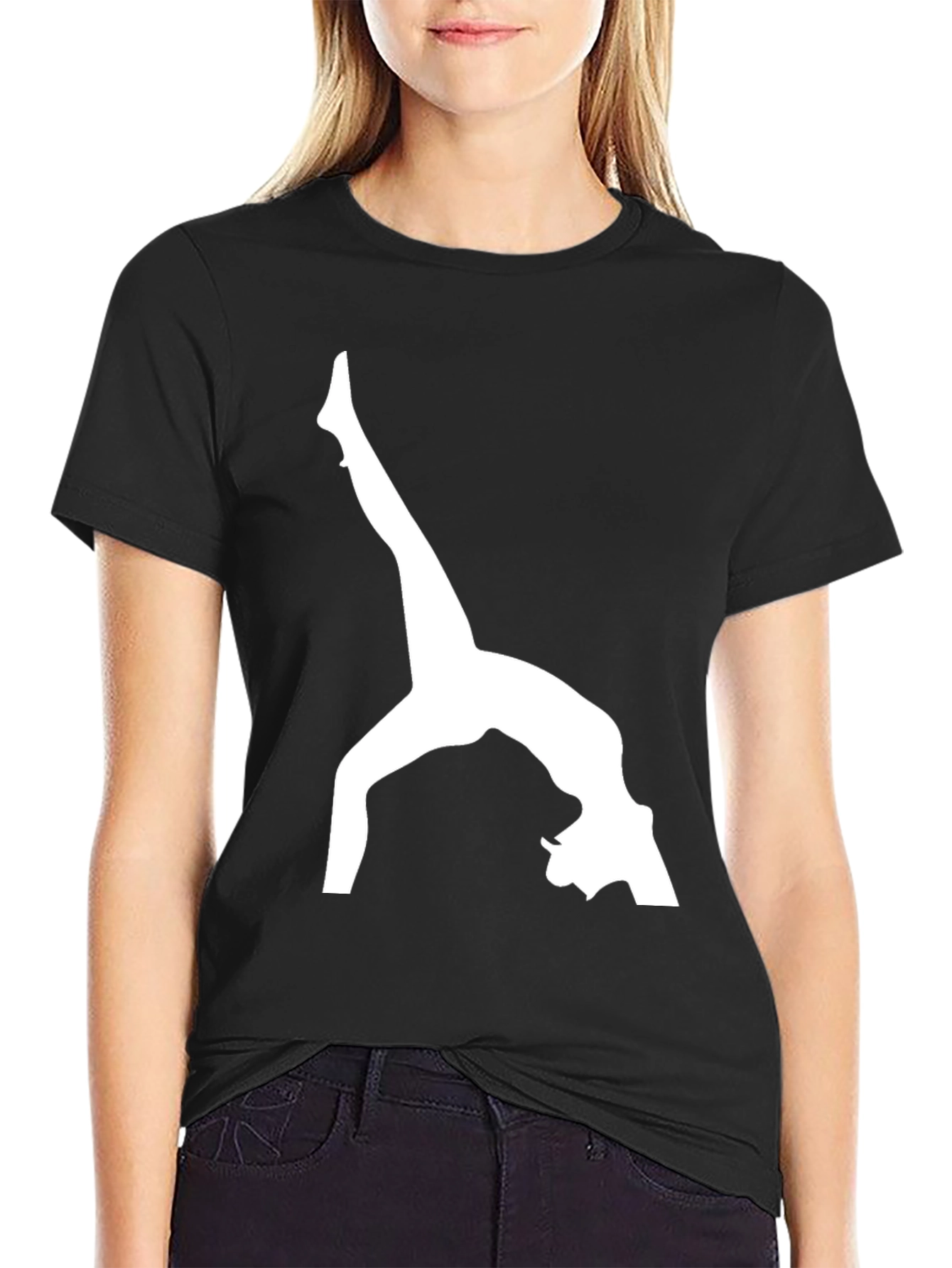 Black Dancer Silhouette Graphic Tee