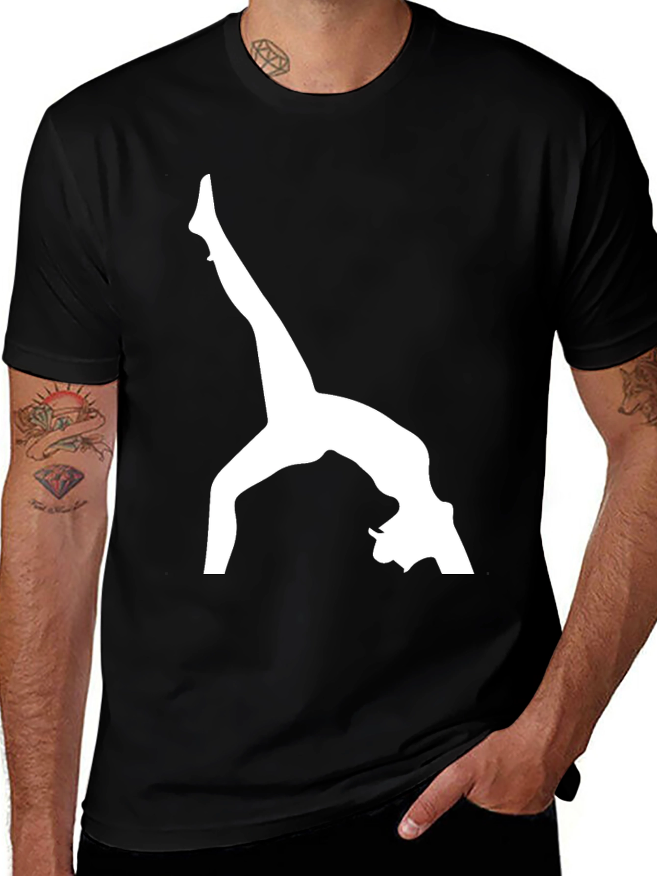 Black Dancer Silhouette Graphic Tee