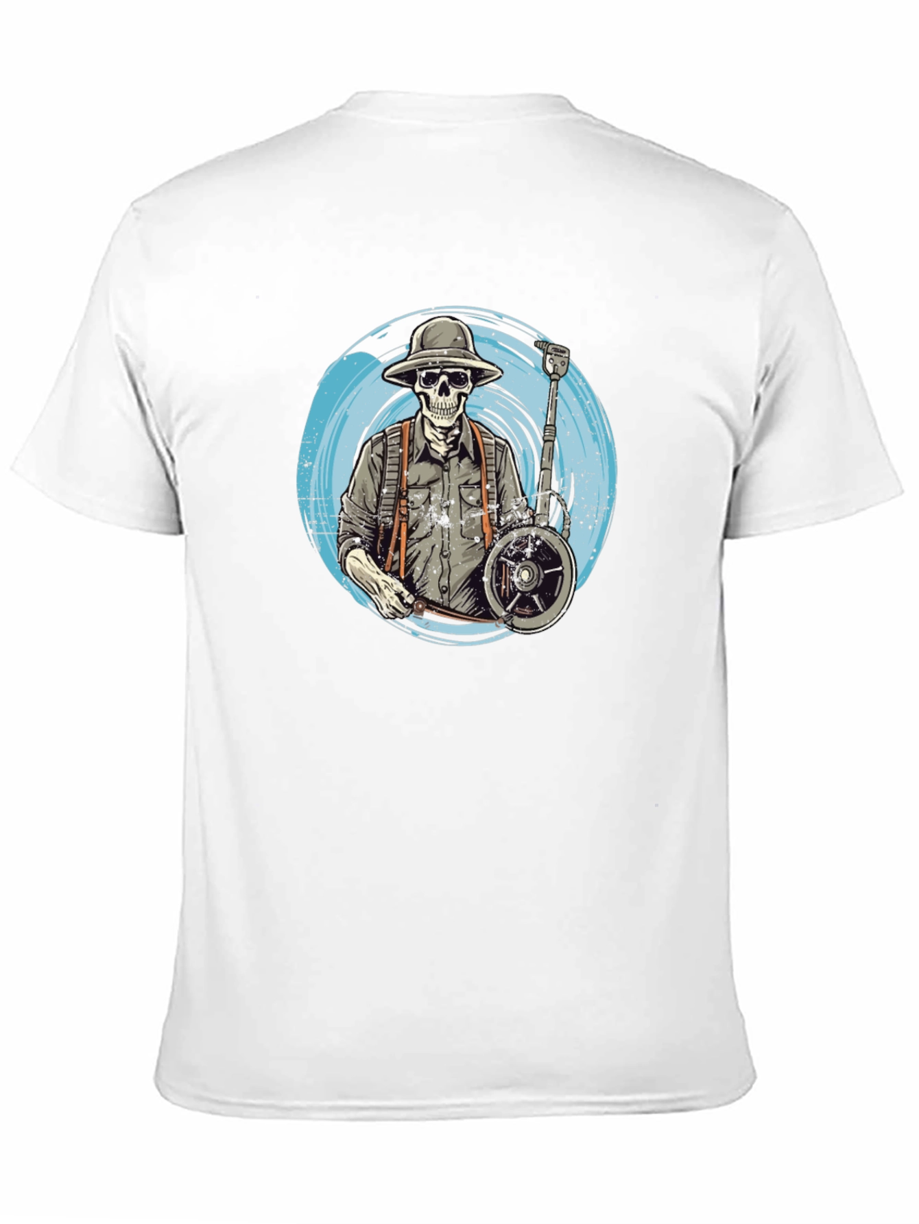 Skeleton Banjo Player Black T-Shirt