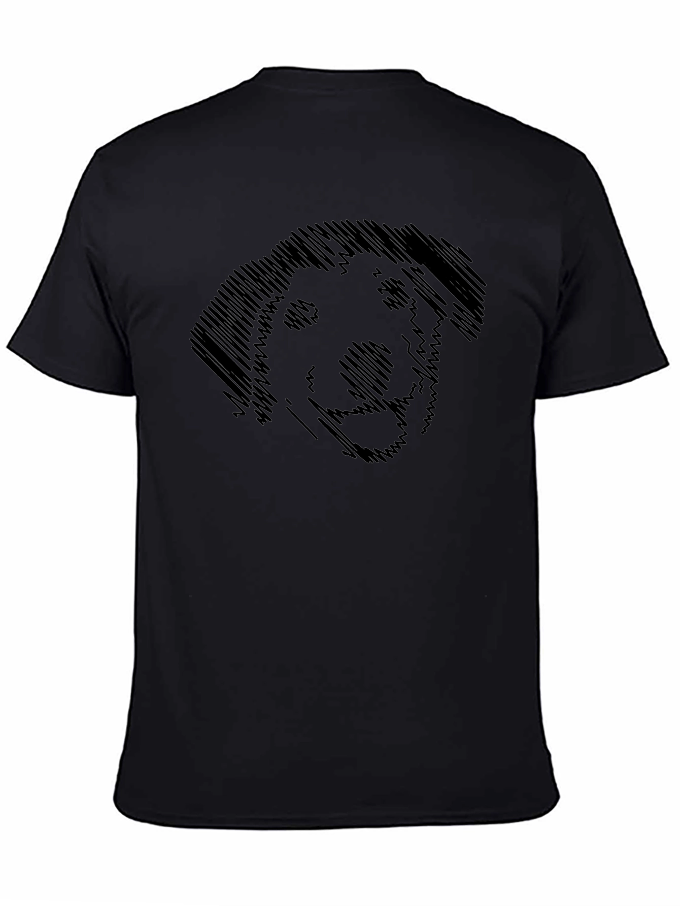 Dog Sketch Black T-Shirt