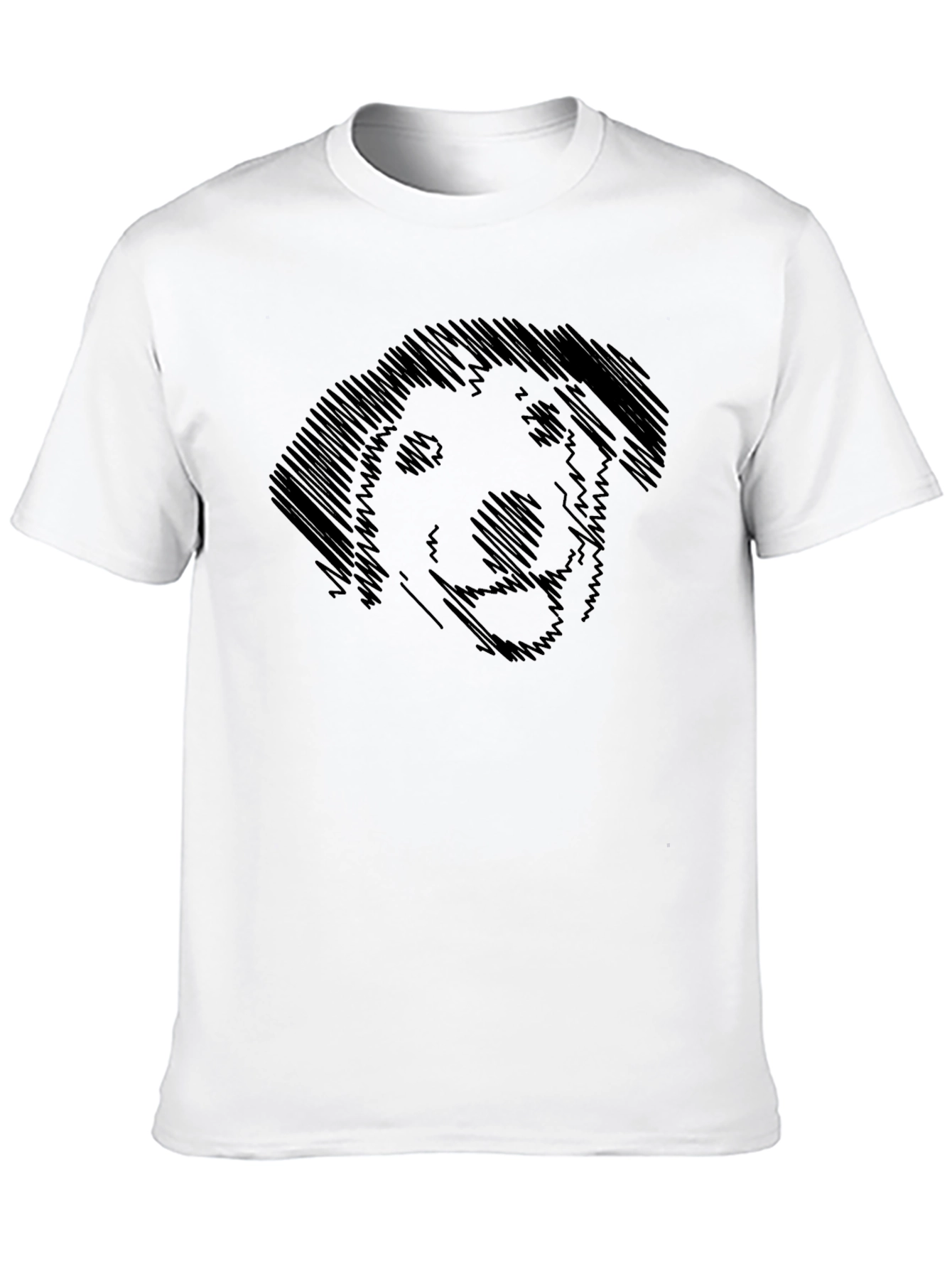 Dog Sketch Black T-Shirt