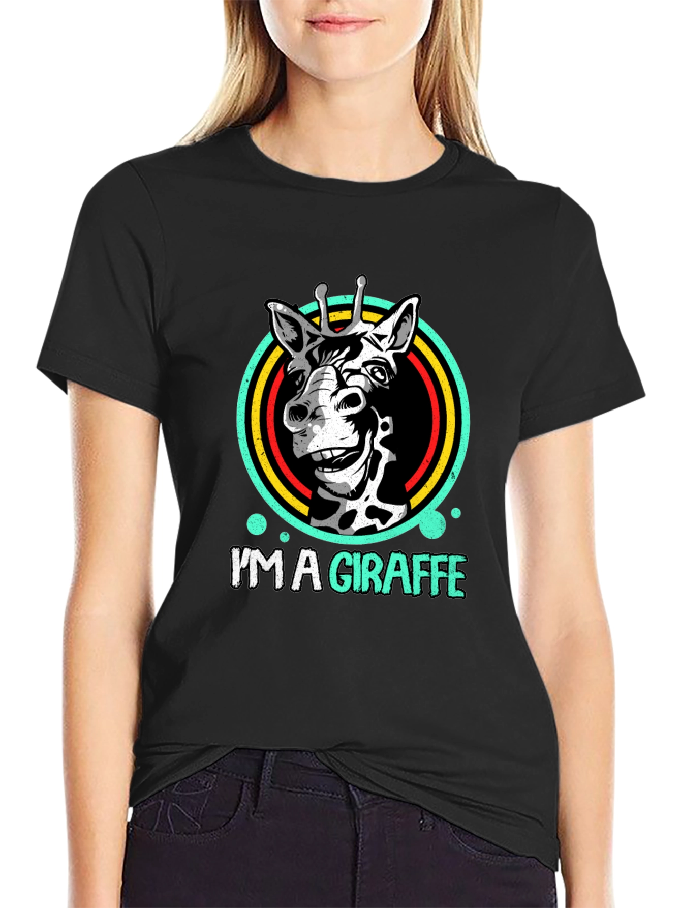 Im A Giraffe Mens Graphic Tee - Novelty T-Shirt