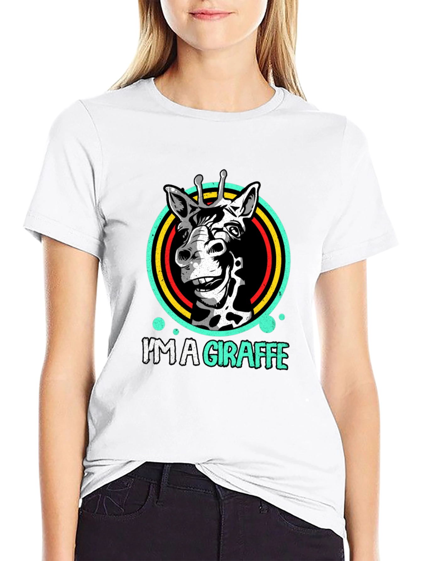 Im A Giraffe Mens Graphic Tee - Novelty T-Shirt