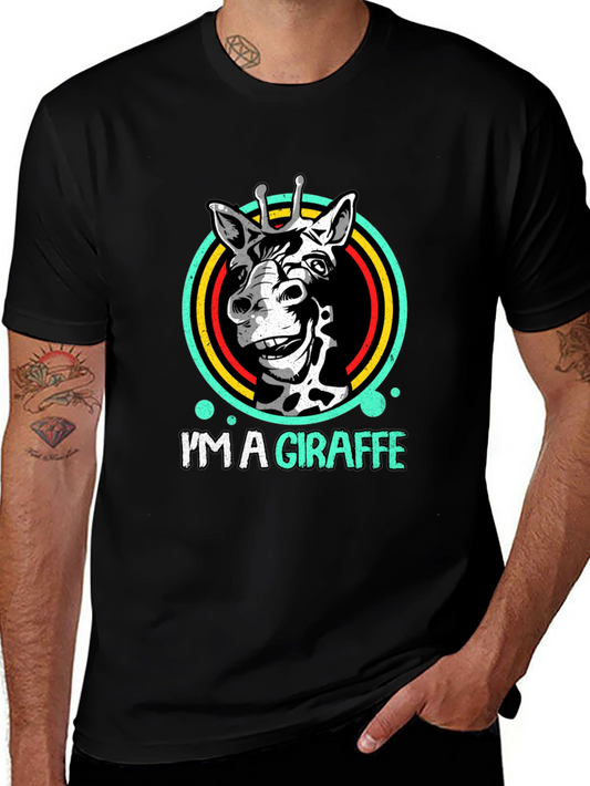 Im A Giraffe Mens Graphic Tee - Novelty T-Shirt