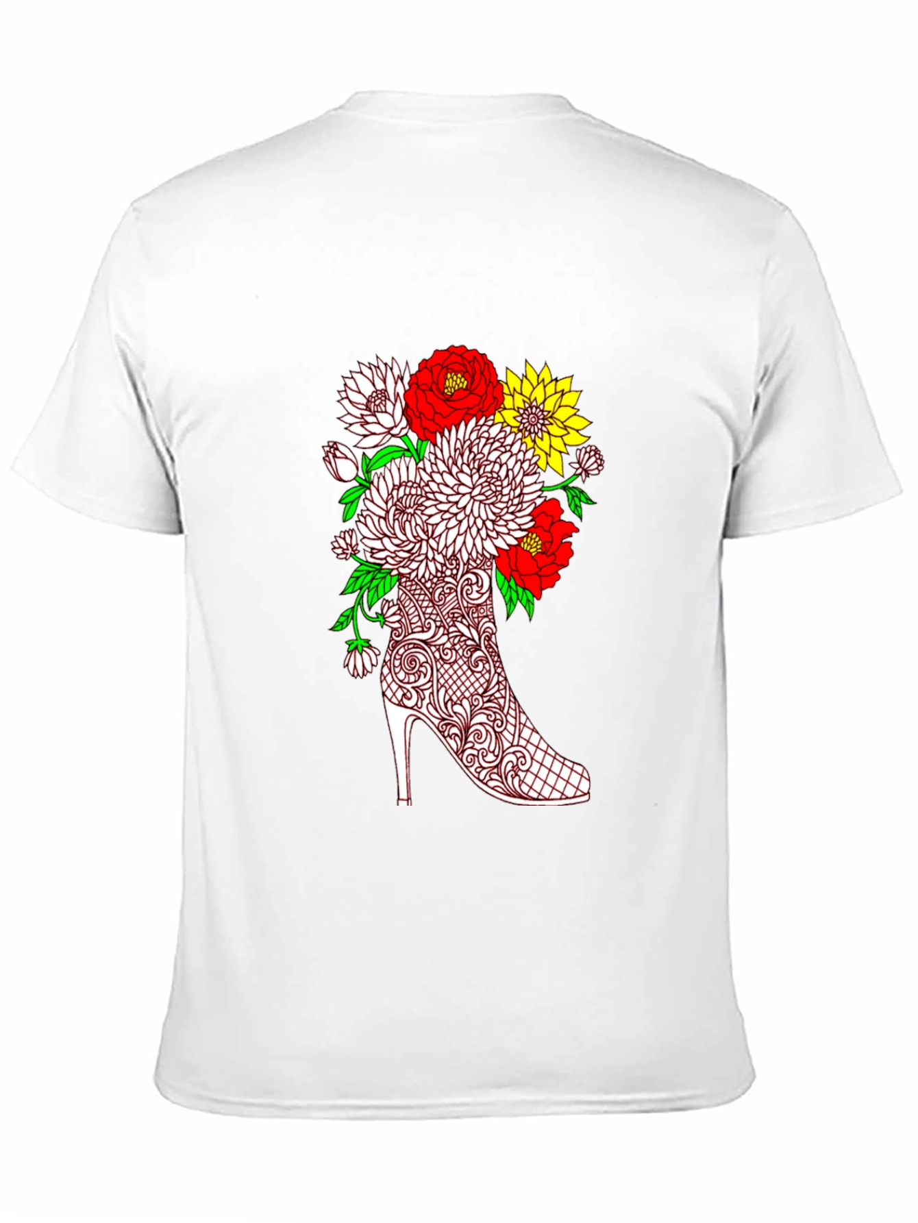 Floral Heel Graphic Tee - Unique Style