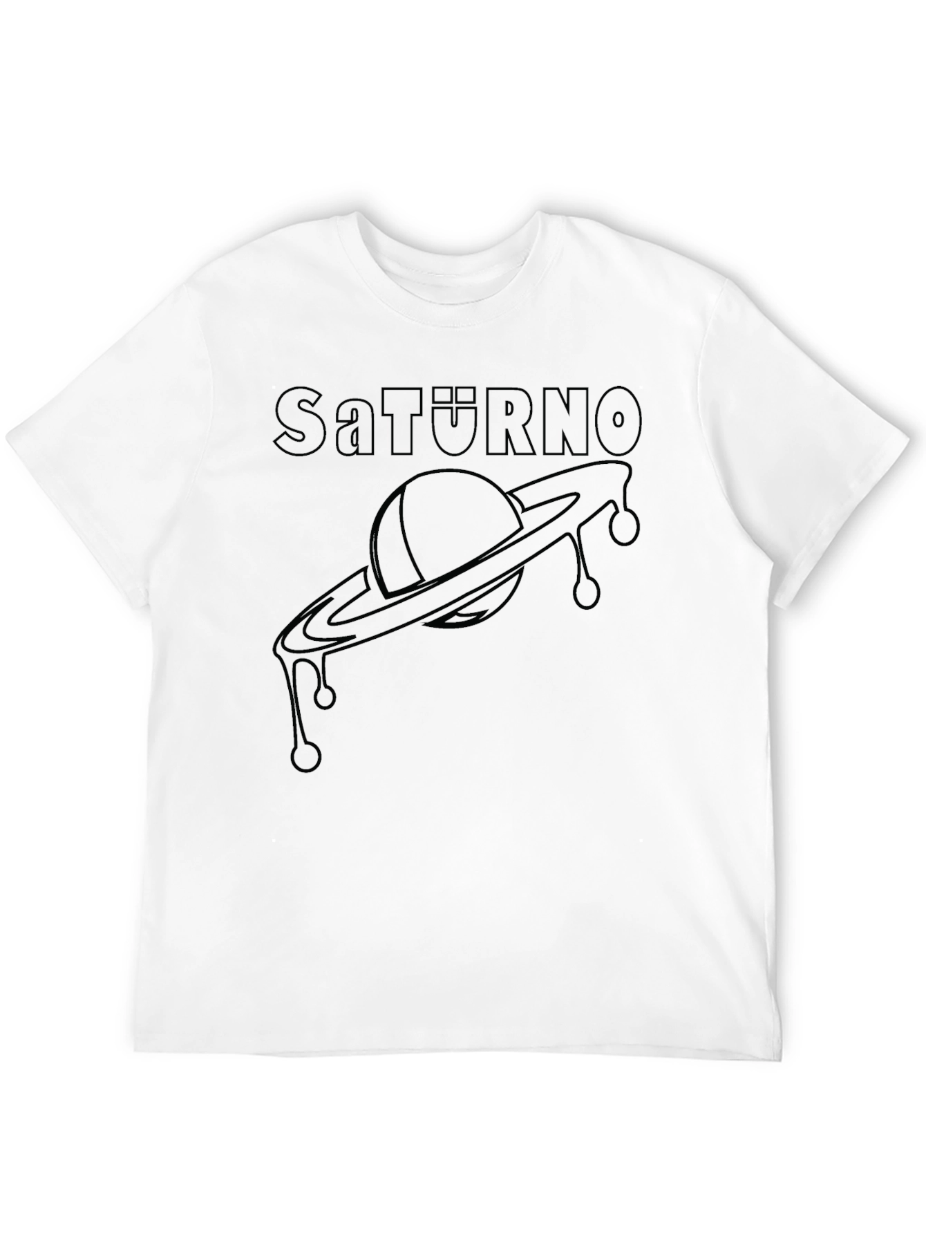 Saturno Graphic Tee - Modern Planet Saturn Design