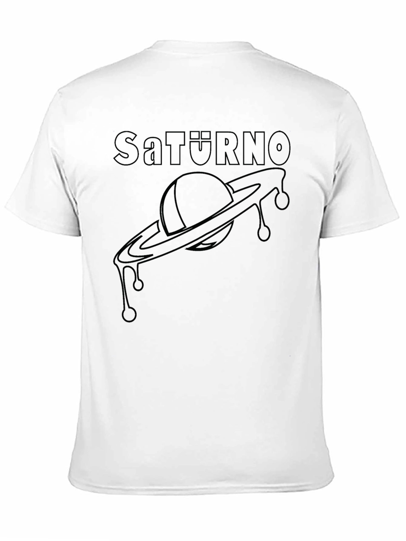 Saturno Graphic Tee - Modern Planet Saturn Design
