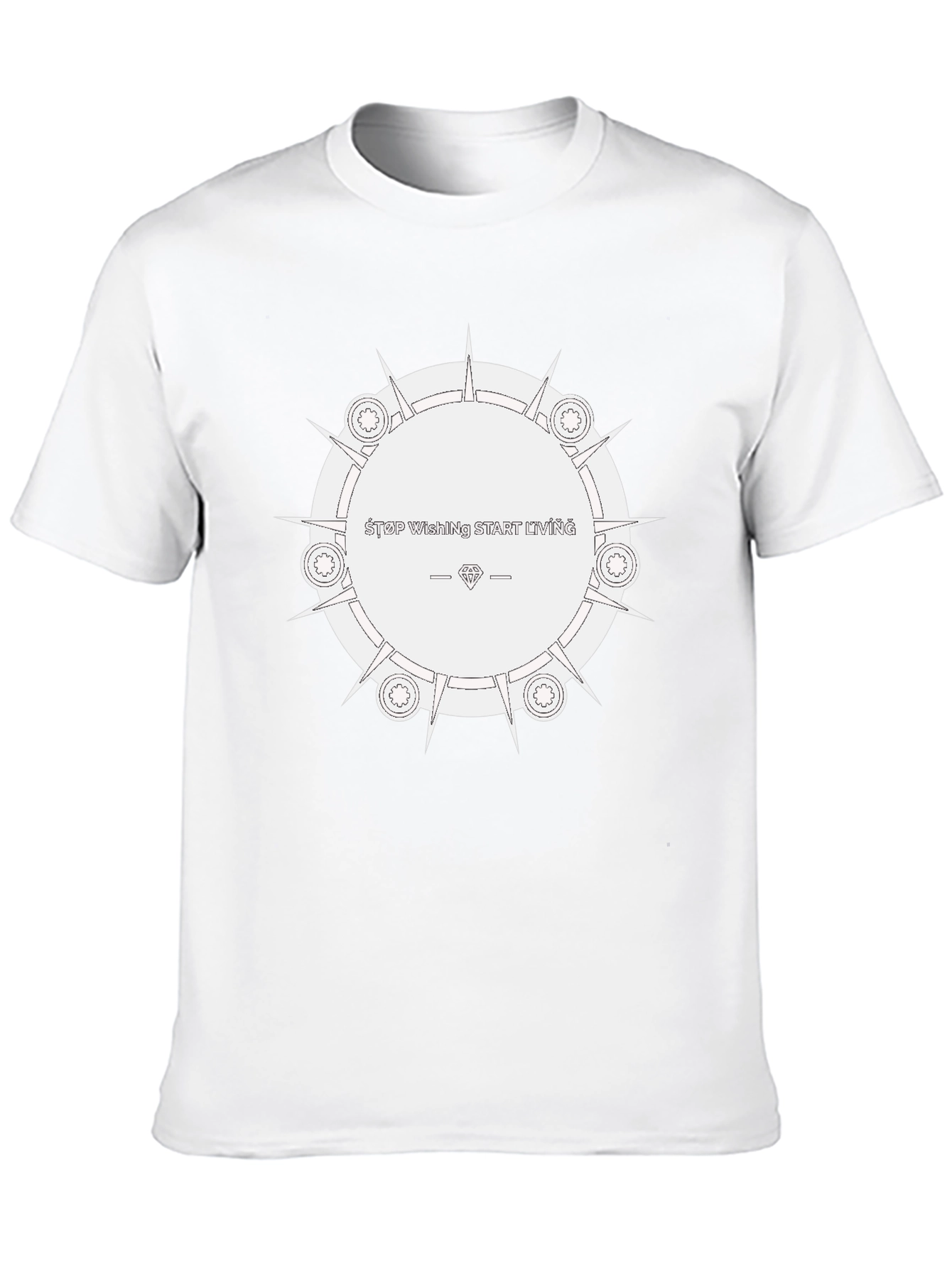 Start Living Black Graphic Tee