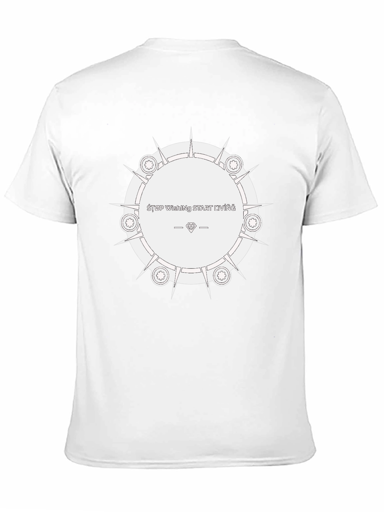Start Living Black Graphic Tee