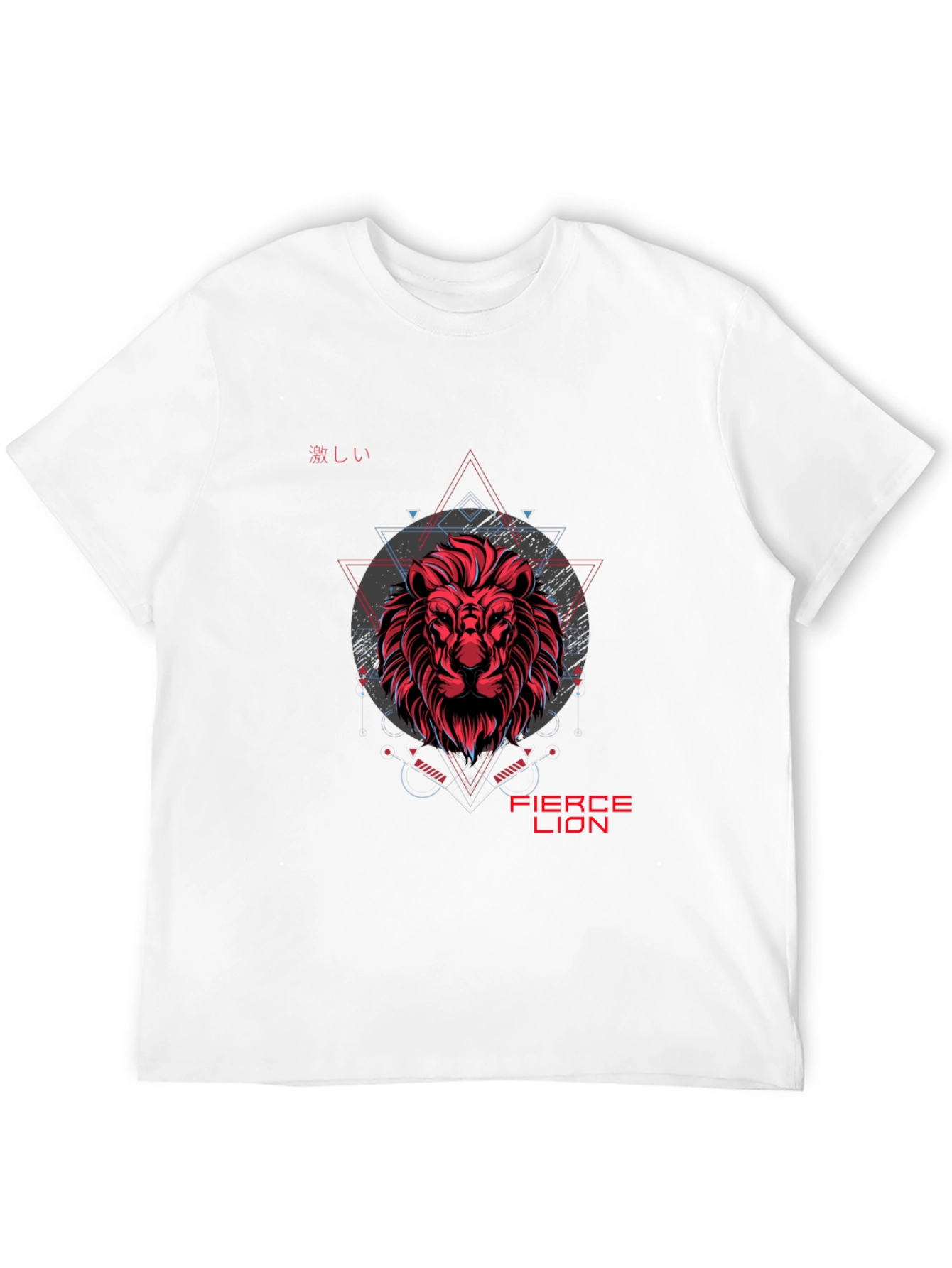 Fierce Lion Graphic Print Black T-Shirt