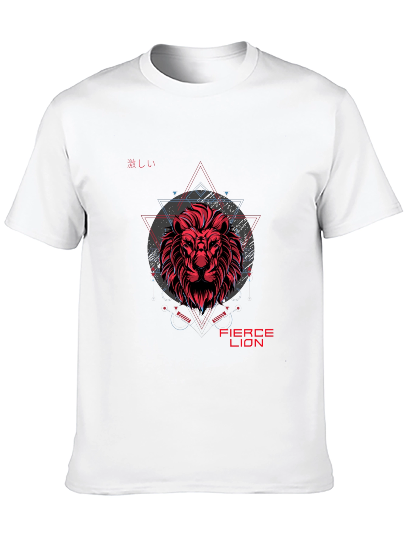 Fierce Lion Graphic Print Black T-Shirt
