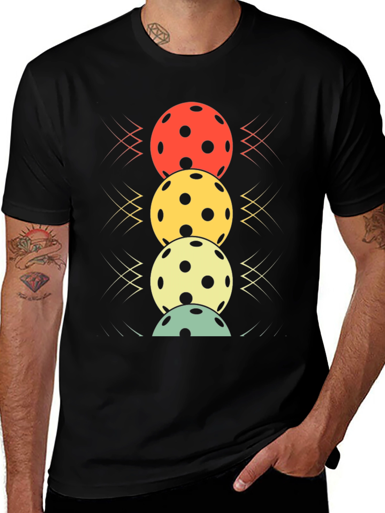 Pickleball Balls Stacked Graphic Tee