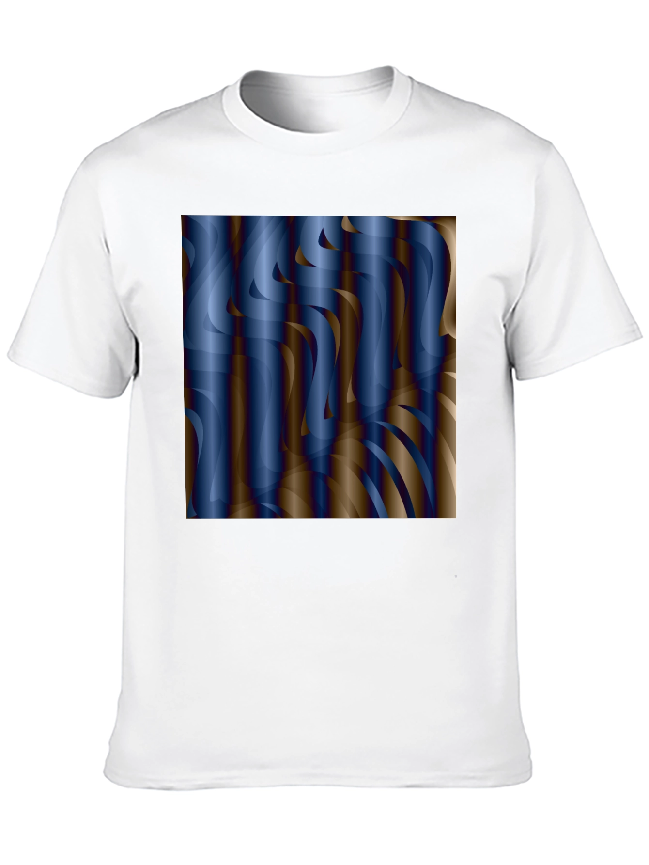 Abstract Swirls Graphic Tee - Black Cotton Blend