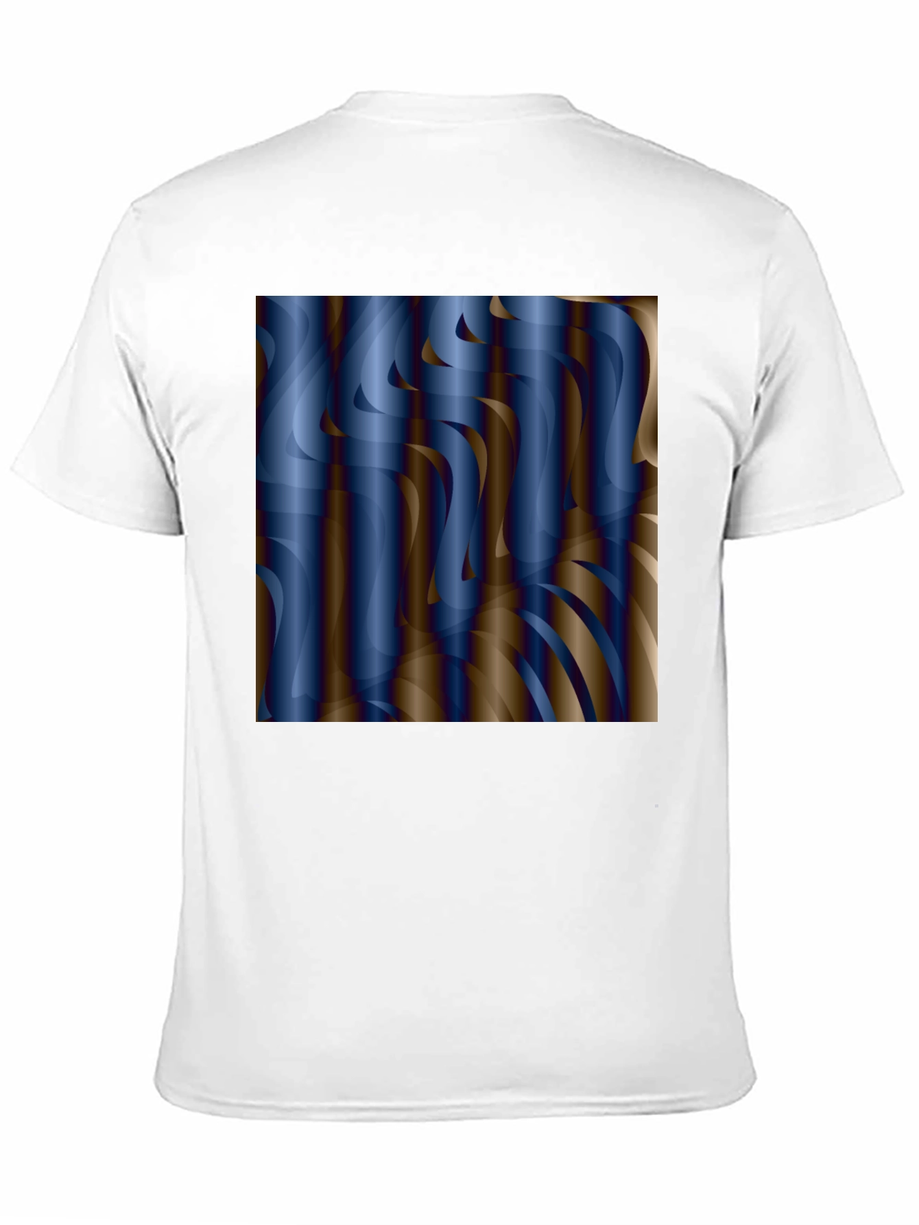 Abstract Swirls Graphic Tee - Black Cotton Blend