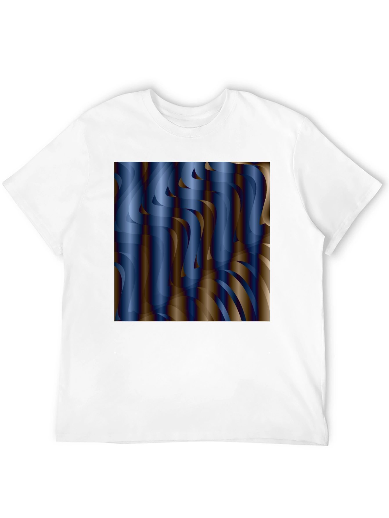 Abstract Swirls Graphic Tee - Black Cotton Blend
