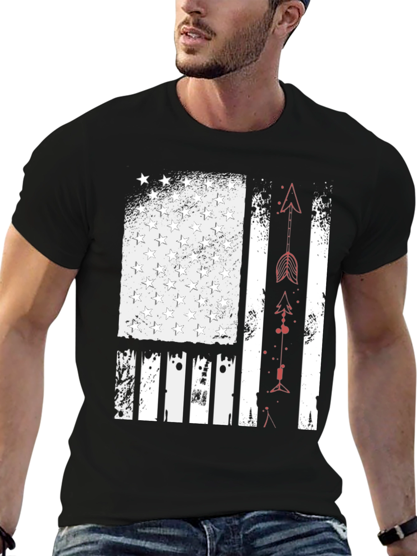 American Flag Arrow T-Shirt - Patriotic Design