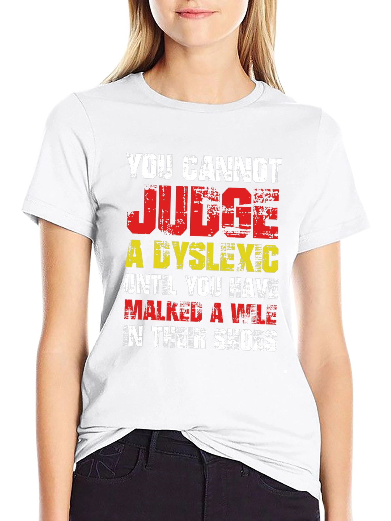 Dyslexia Awareness T-Shirt - Walk A Mile