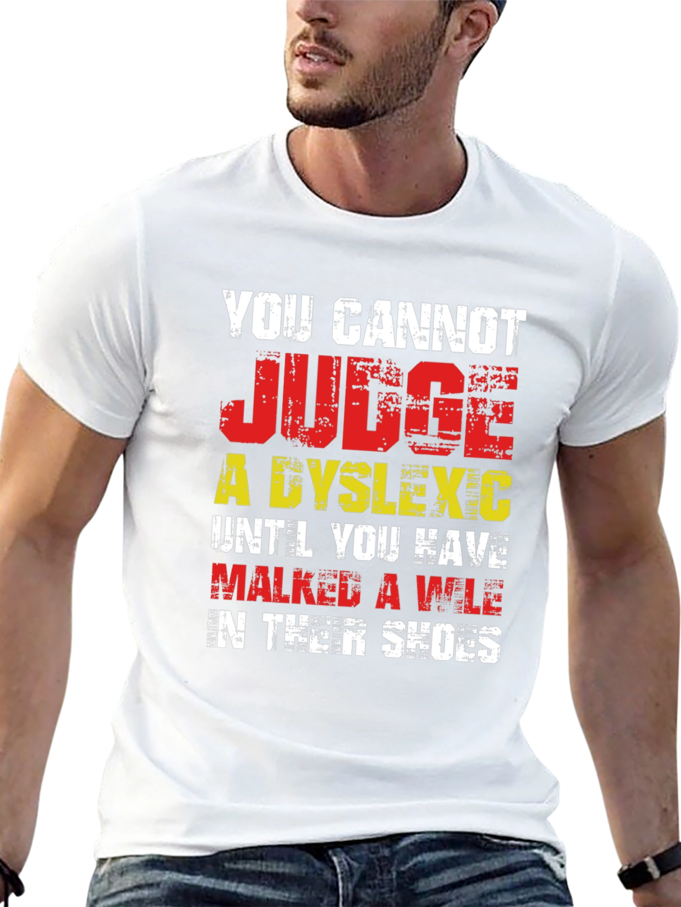 Dyslexia Awareness T-Shirt - Walk A Mile