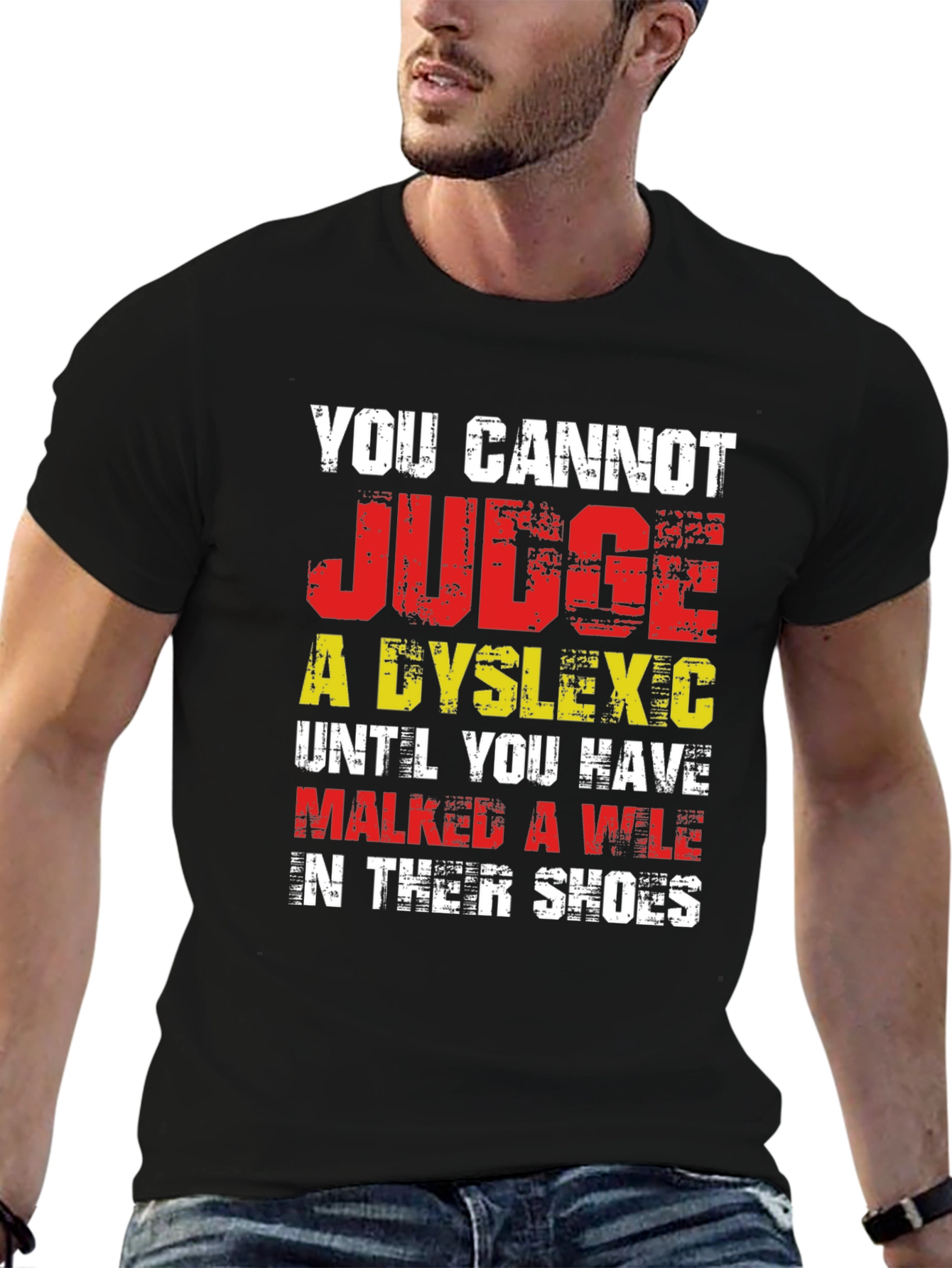 Dyslexia Awareness T-Shirt - Walk A Mile