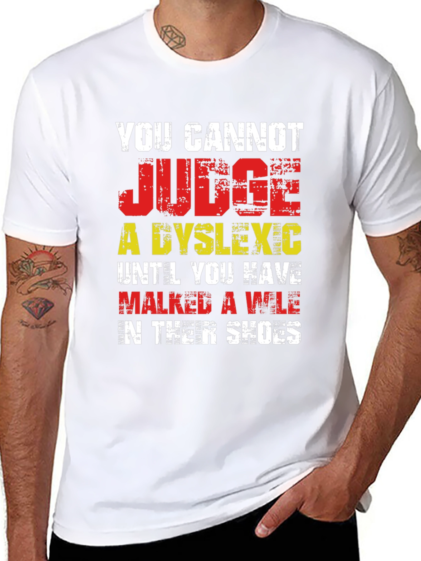 Dyslexia Awareness T-Shirt - Walk A Mile