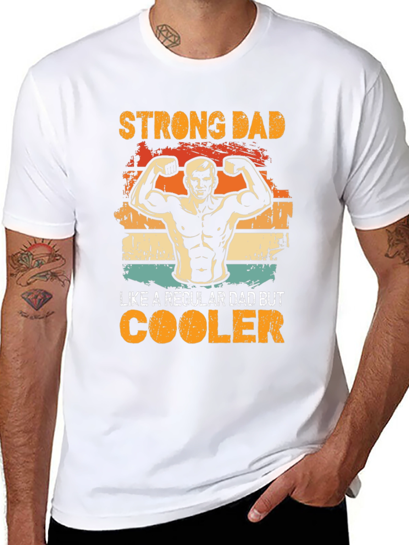 Strong Dad T-Shirt - Cool Dad Design