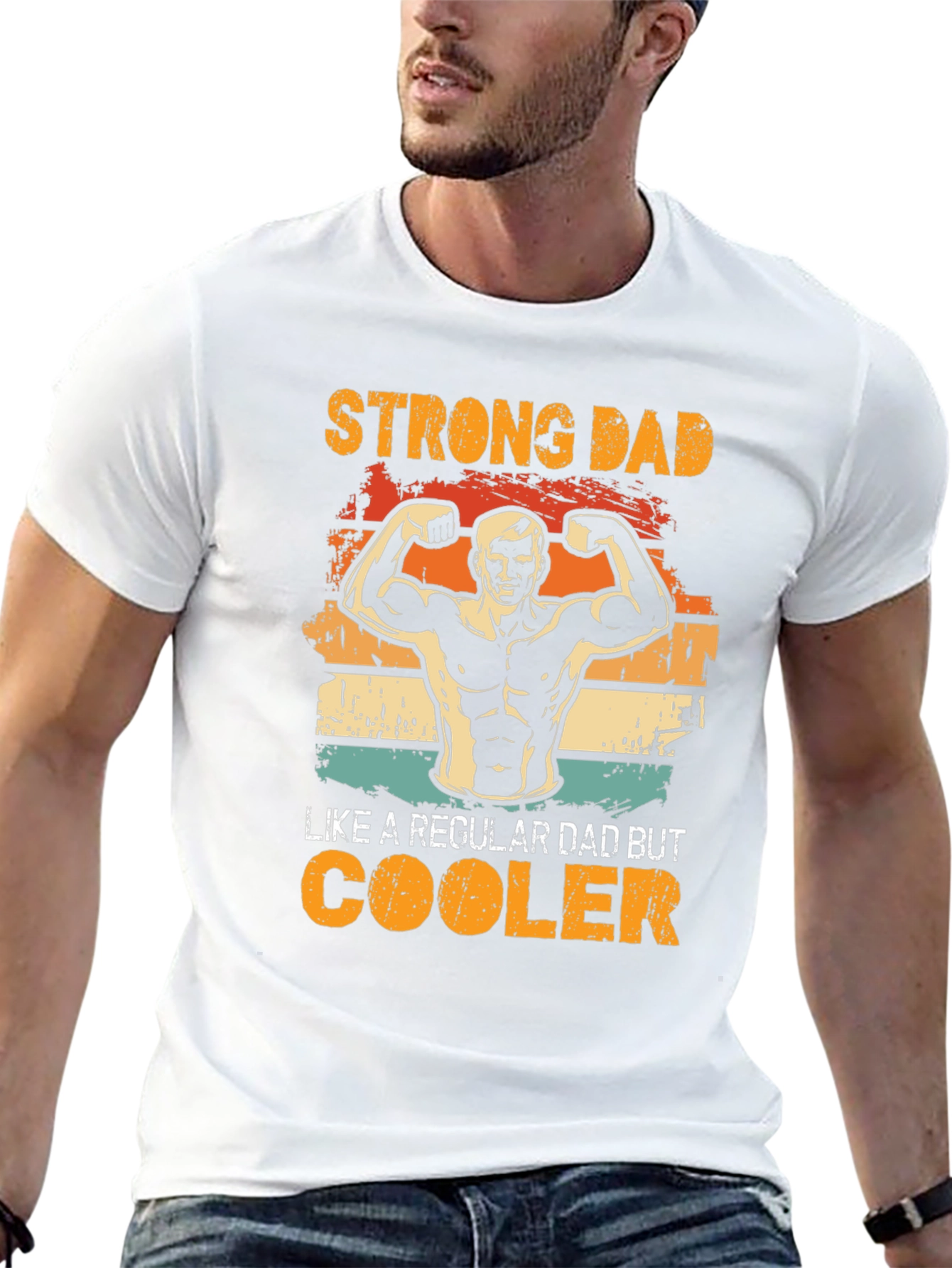 Strong Dad T-Shirt - Cool Dad Design
