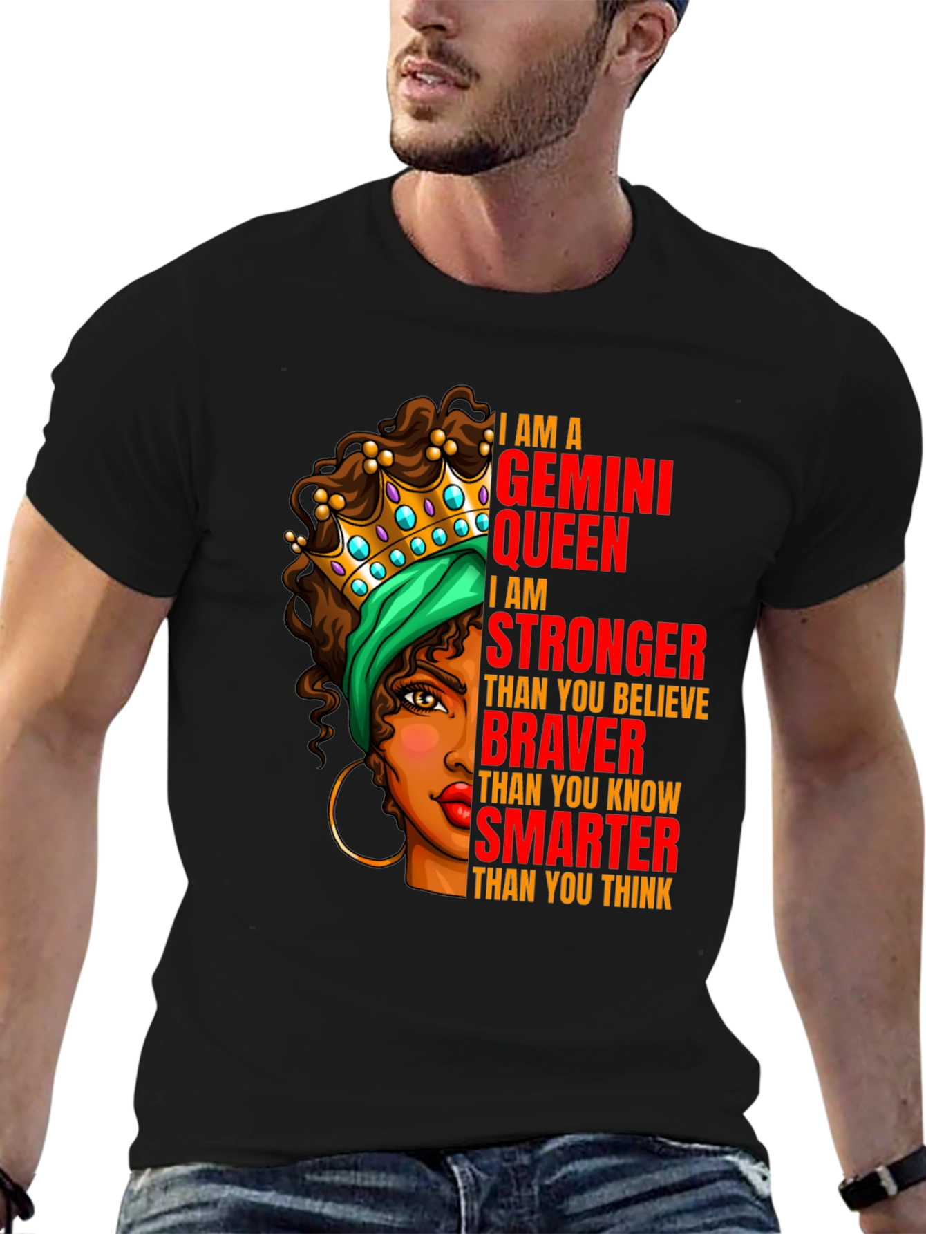 Gemini Queen Graphic T-Shirt - Strong Brave Smart