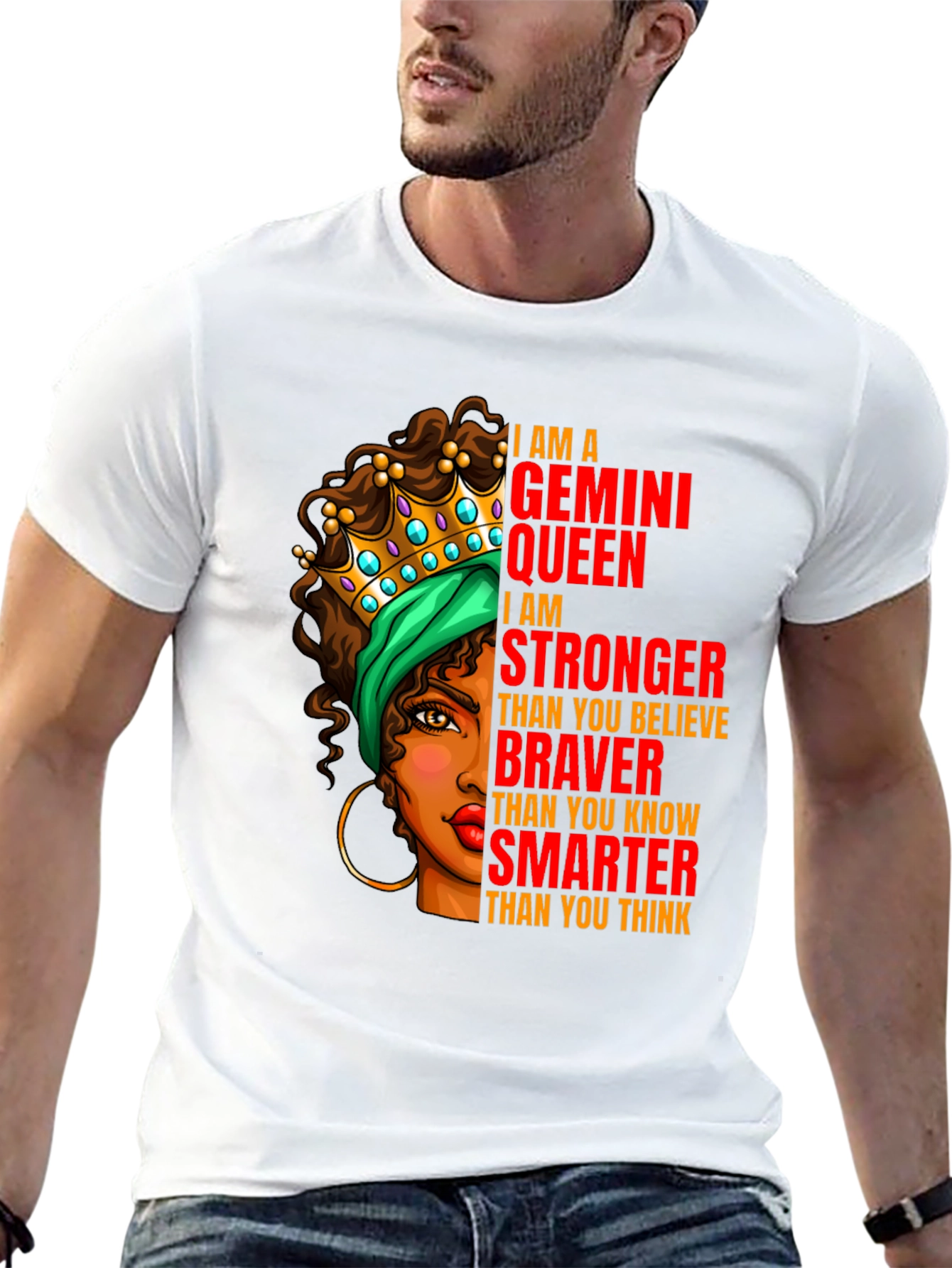 Gemini Queen Graphic T-Shirt - Strong Brave Smart