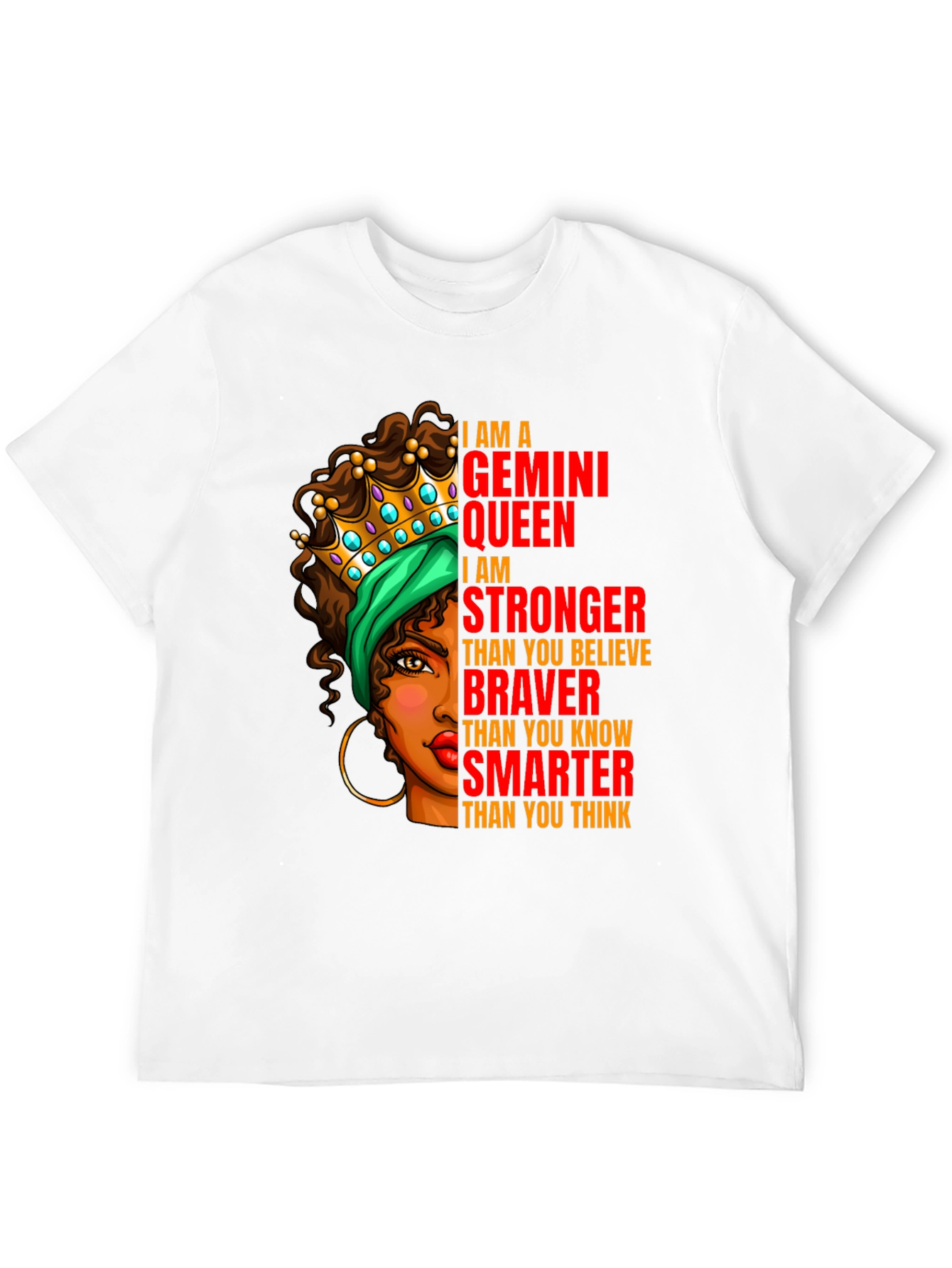 Gemini Queen Graphic T-Shirt - Strong Brave Smart