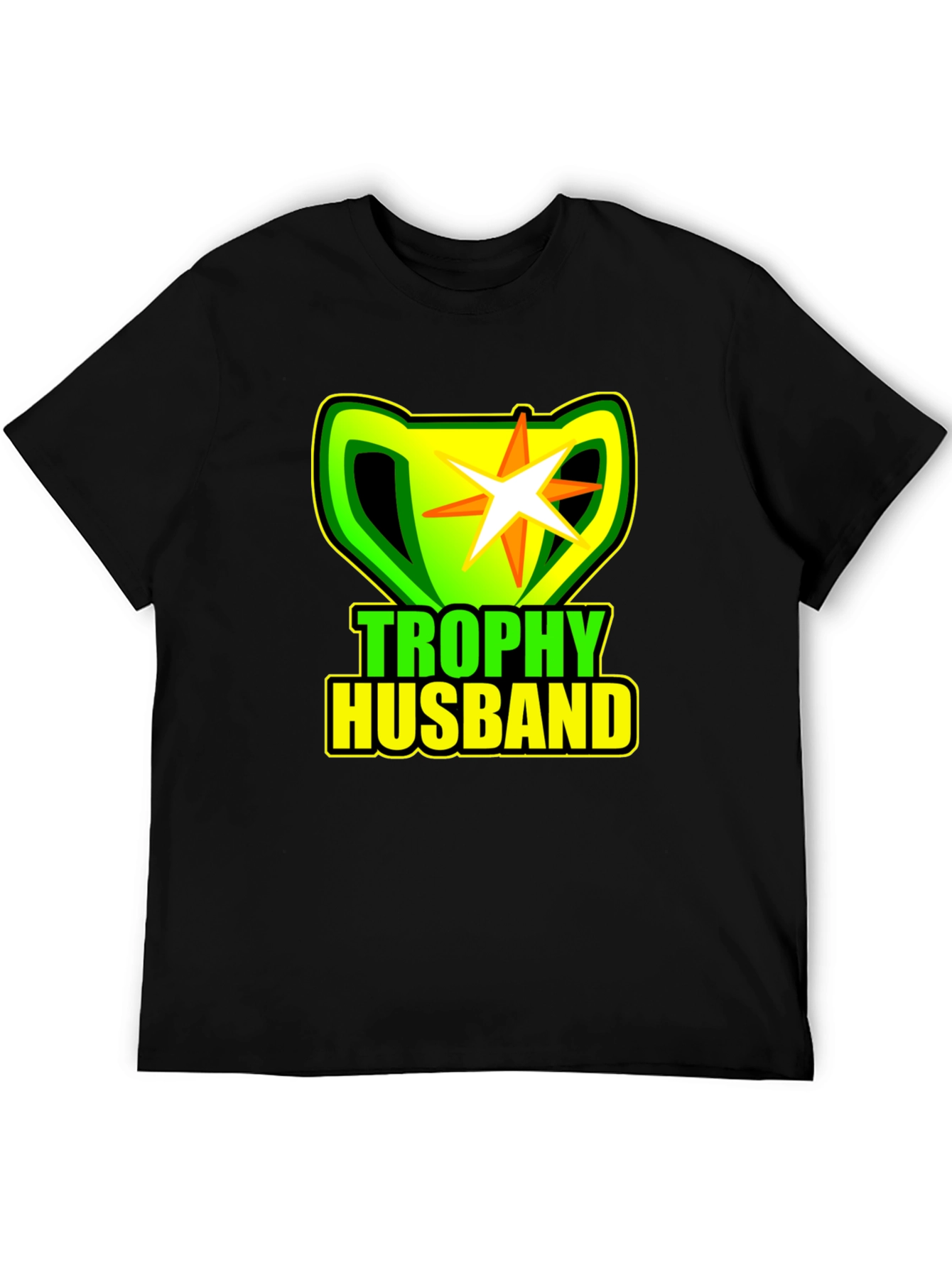 Trophy Husband Black T-Shirt Novelty Graphic Tee