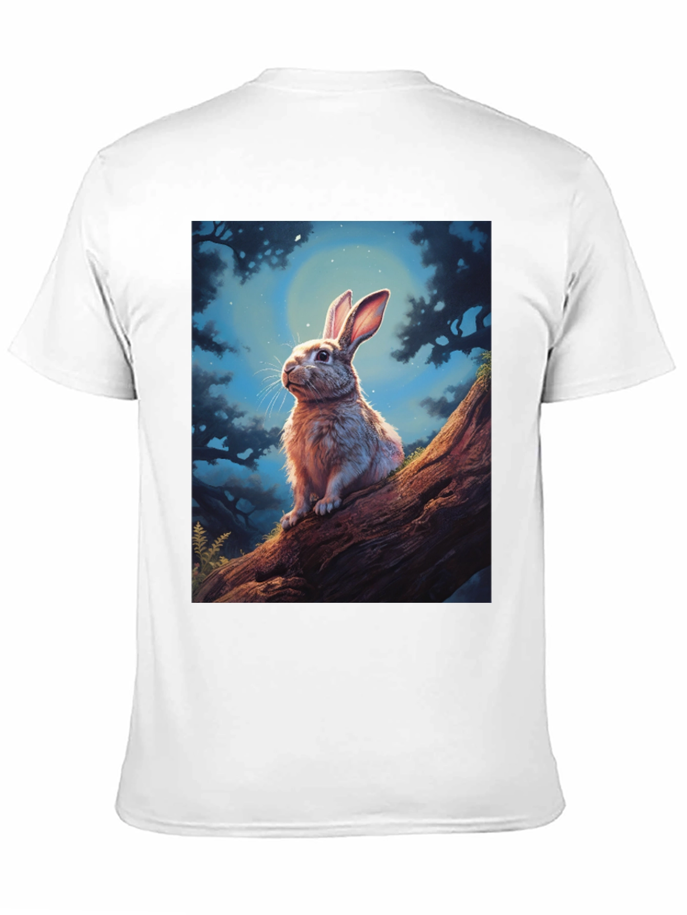 Rabbit Moon Black T-Shirt