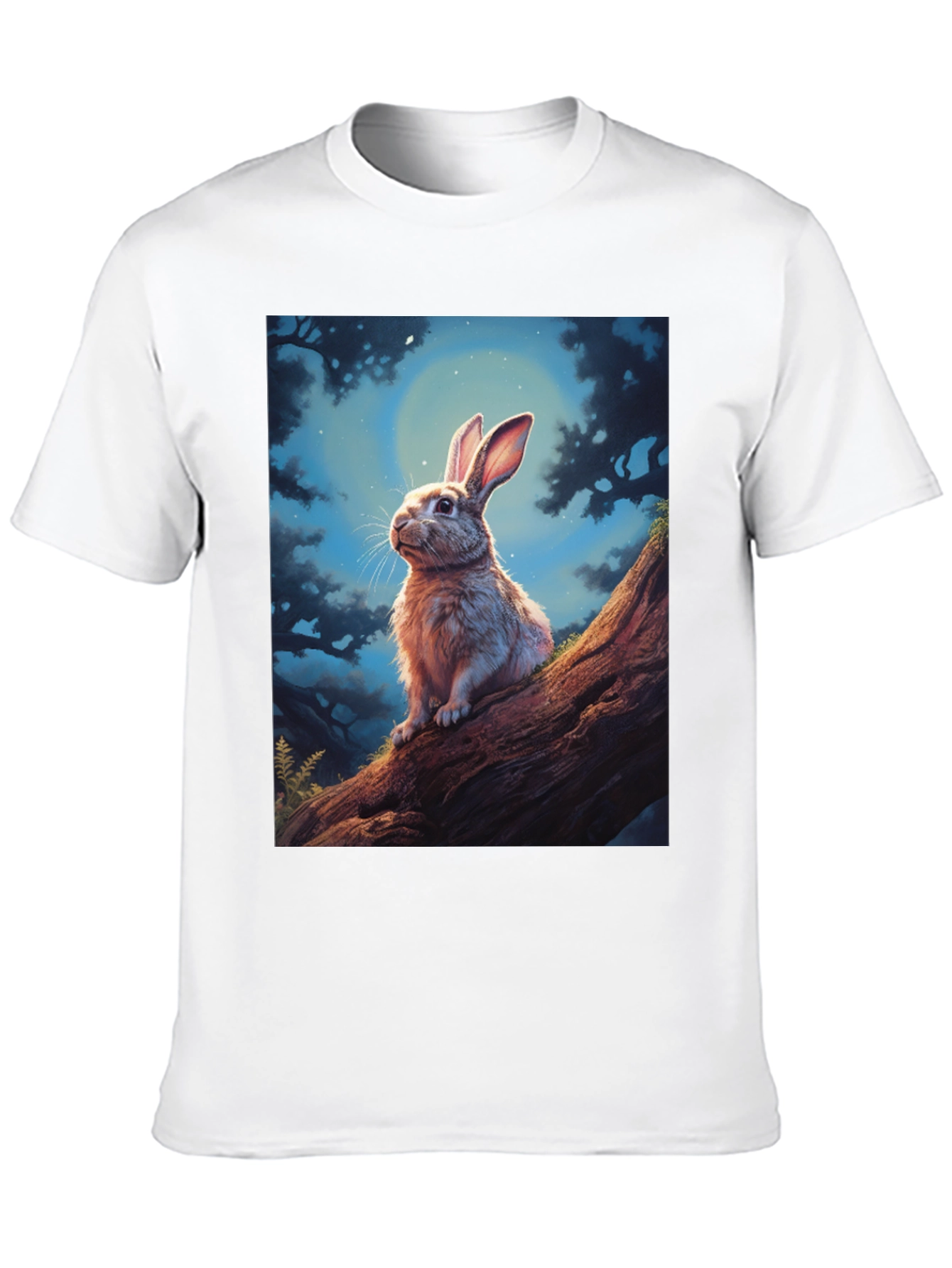 Rabbit Moon Black T-Shirt