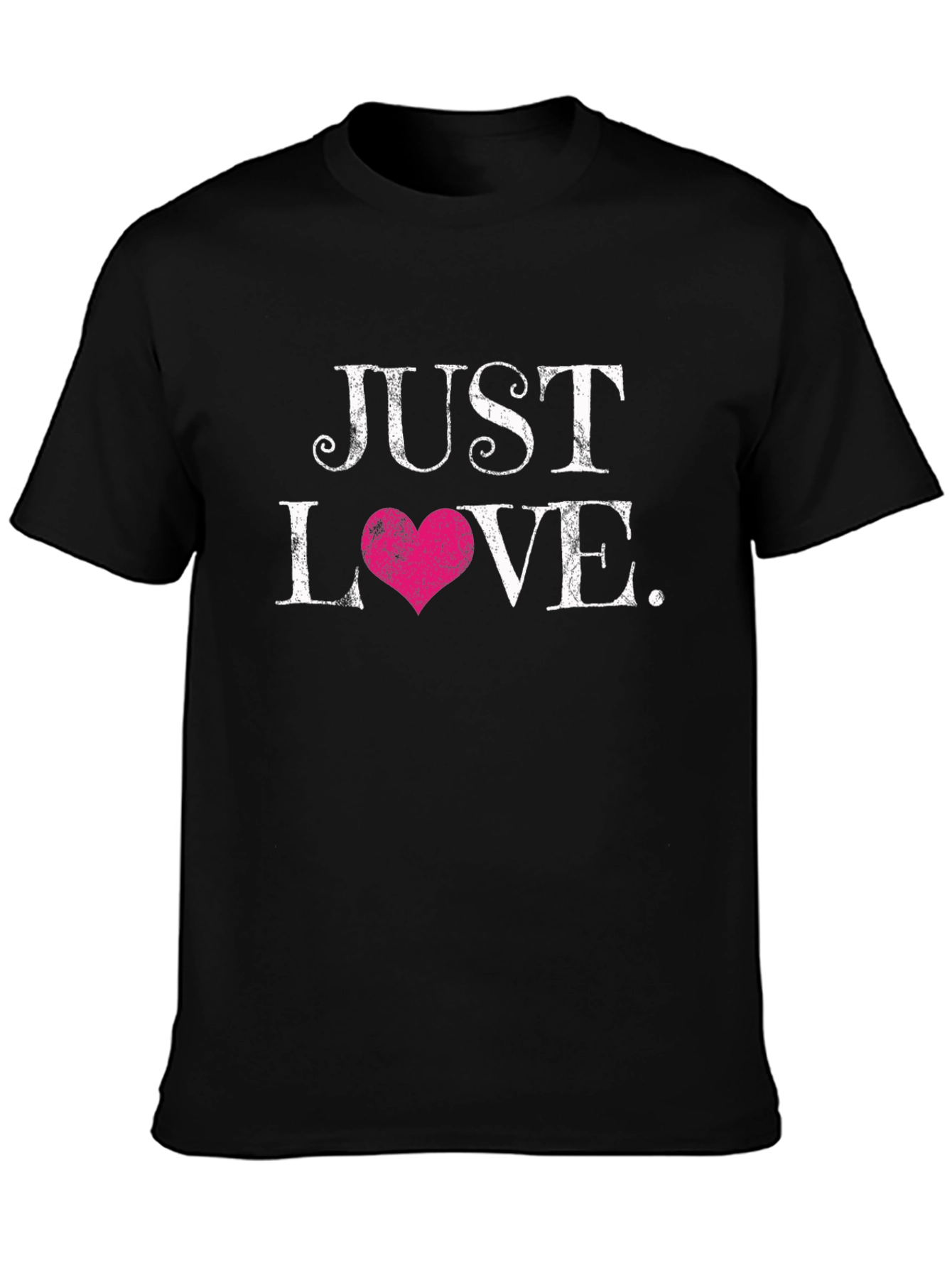 Just Love Graphic Tee - Stylish Black T-Shirt