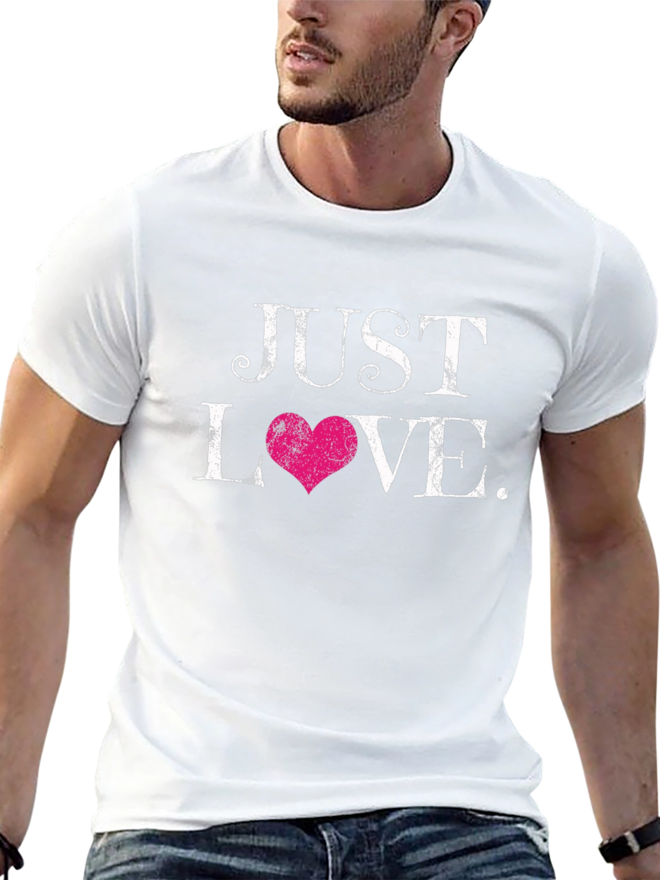 Just Love Graphic Tee - Stylish Black T-Shirt
