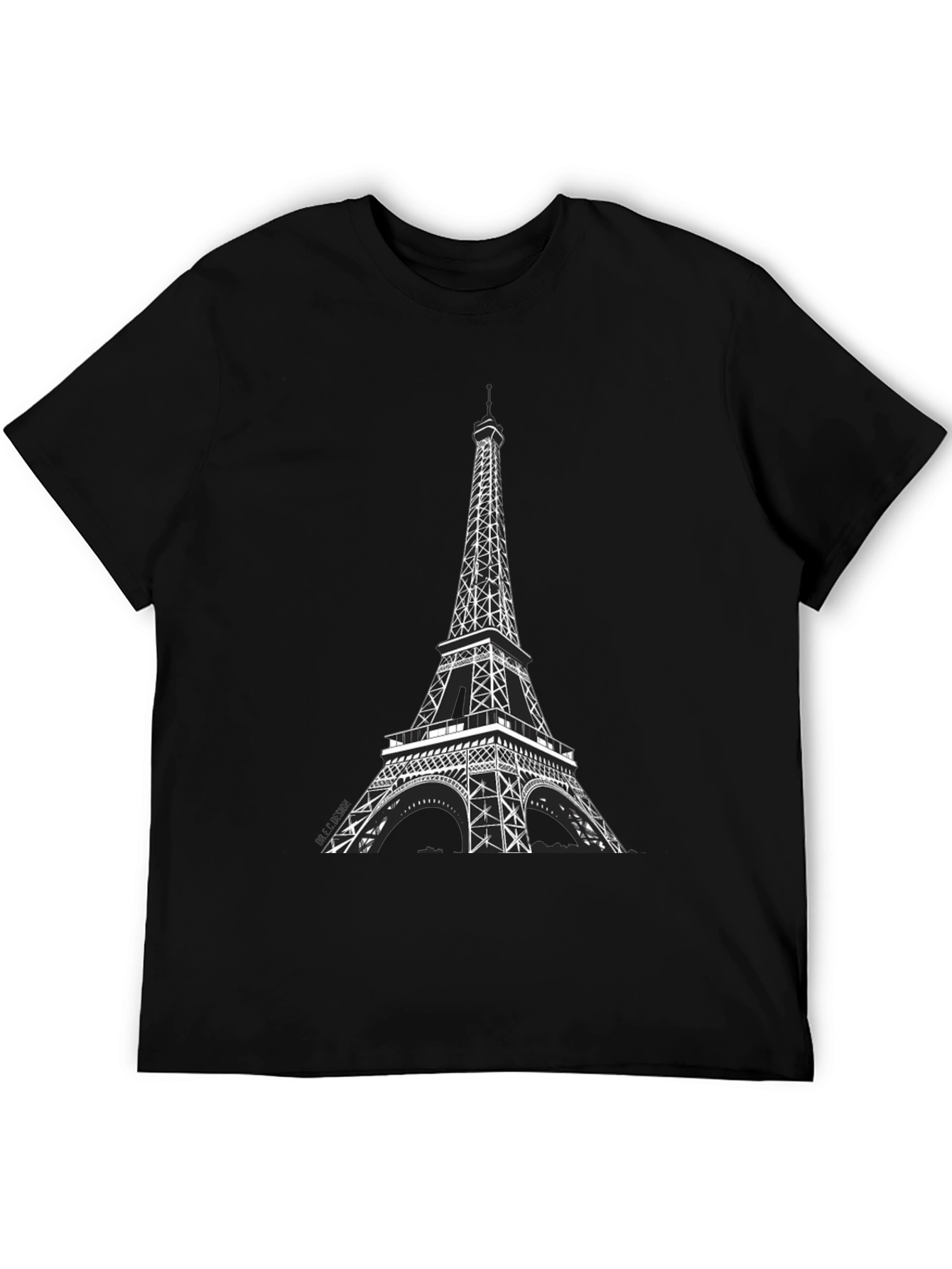 Eiffel Tower Graphic Tee - Black