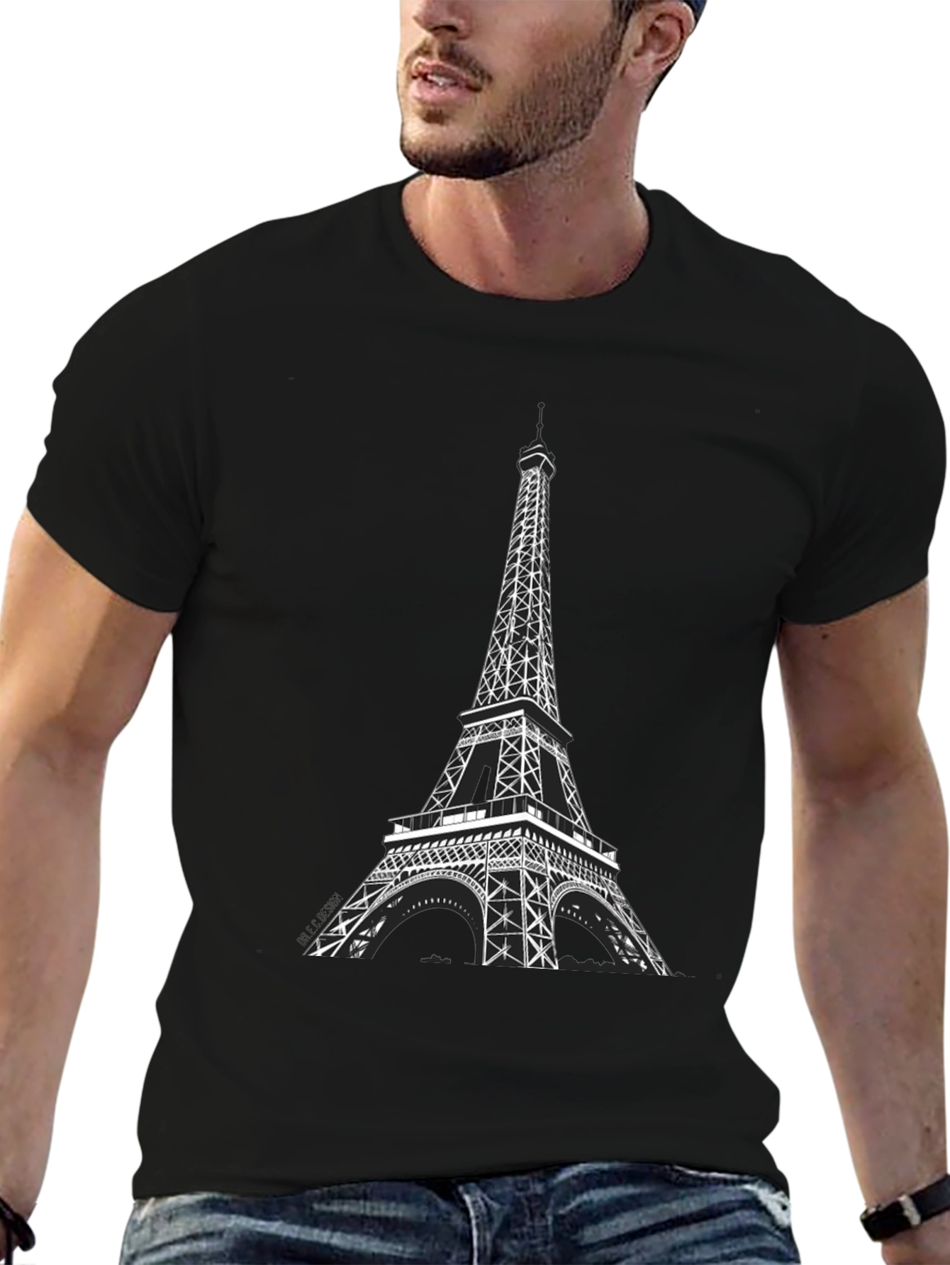 Eiffel Tower Graphic Tee - Black