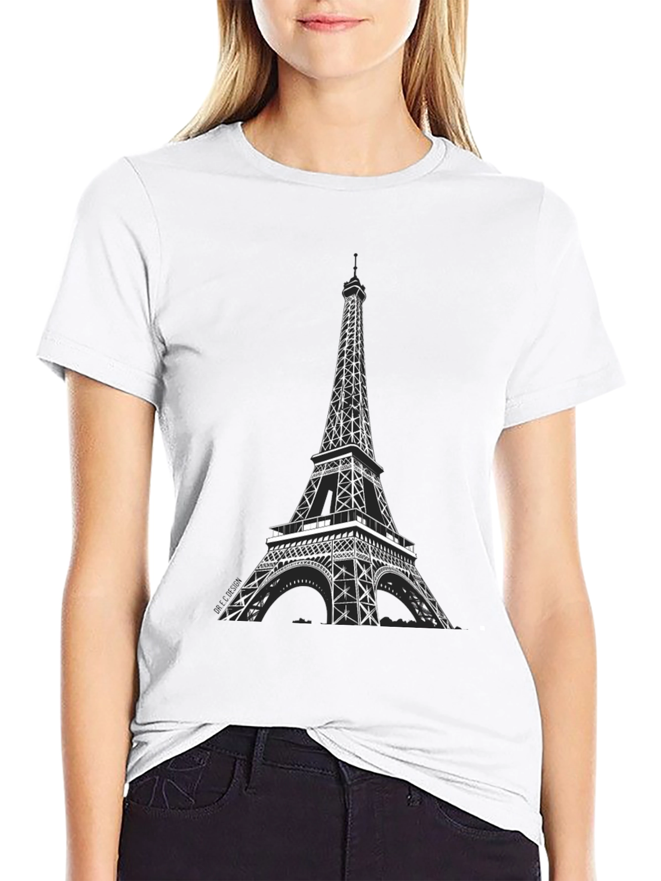 Eiffel Tower Graphic Tee - Black