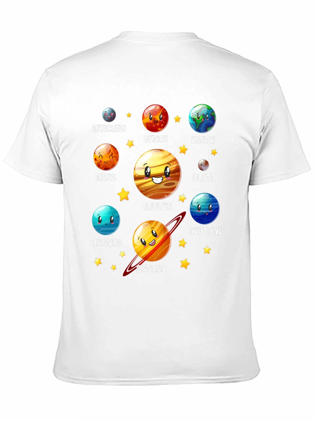 Cartoon Planets T-Shirt - Solar System Tee