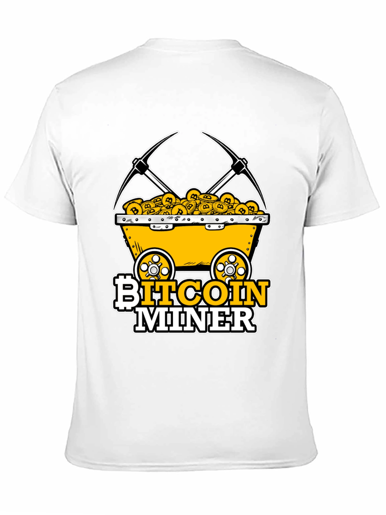 Bitcoin Miner T-Shirt - Crypto Mining Cart Design