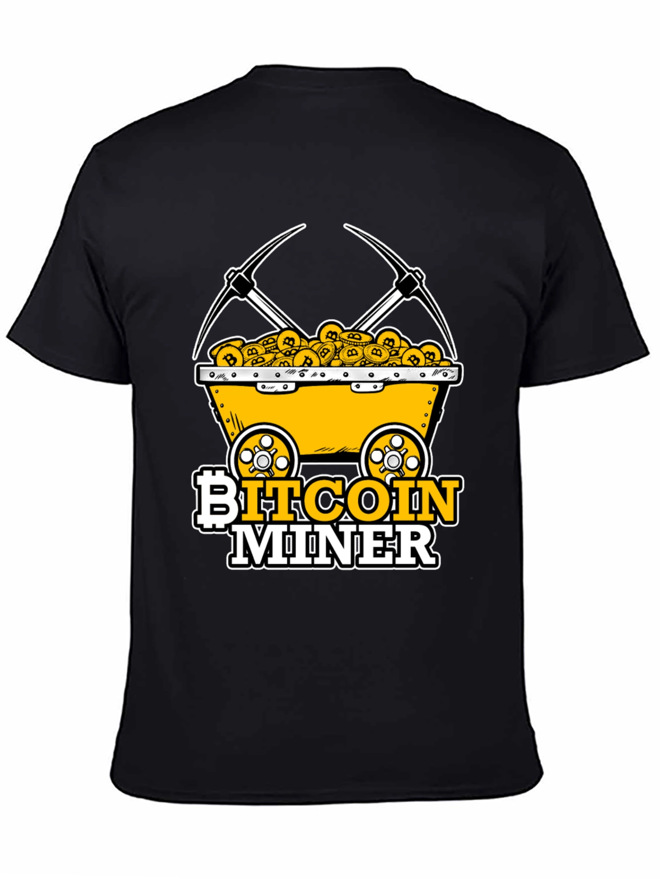 Bitcoin Miner T-Shirt - Crypto Mining Cart Design