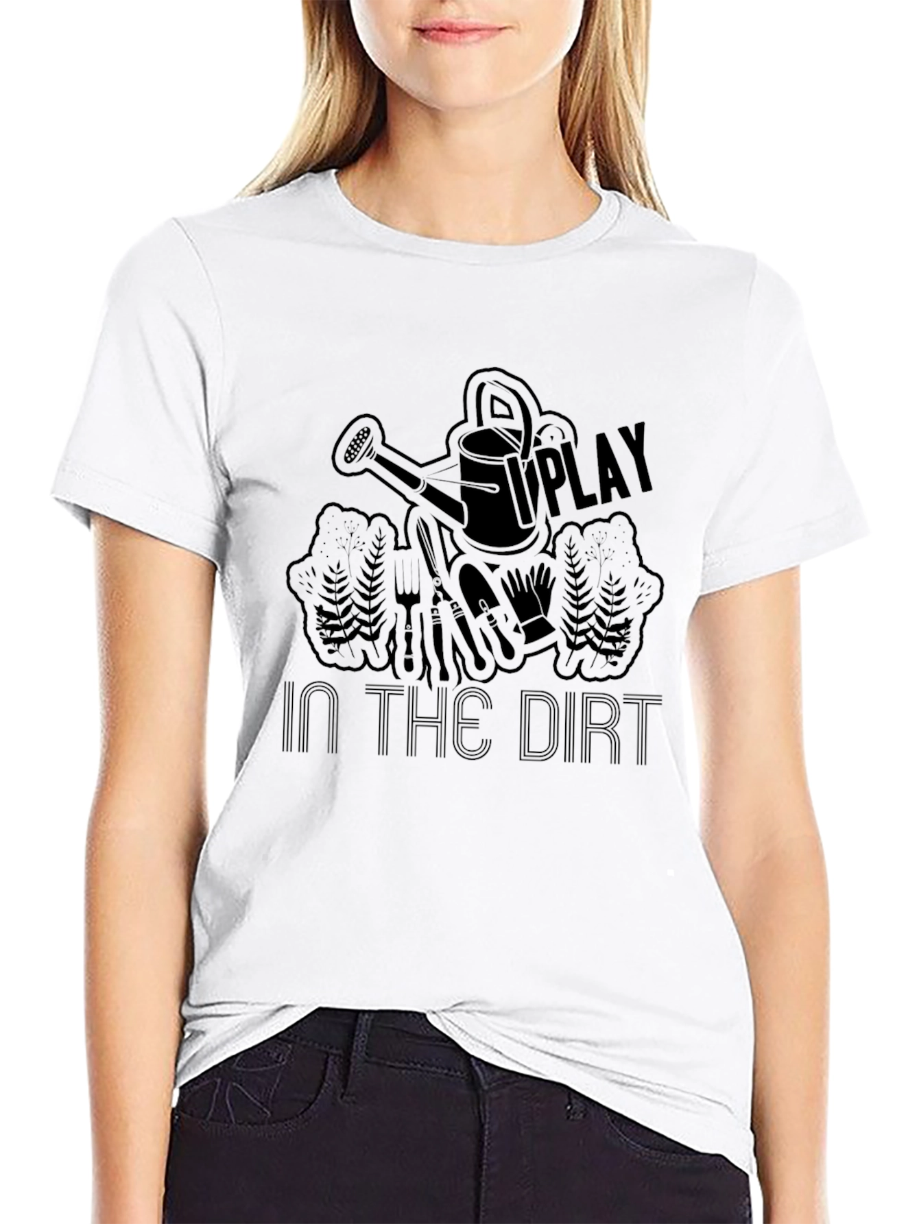 Play in the Dirt Black Graphic T-Shirt
