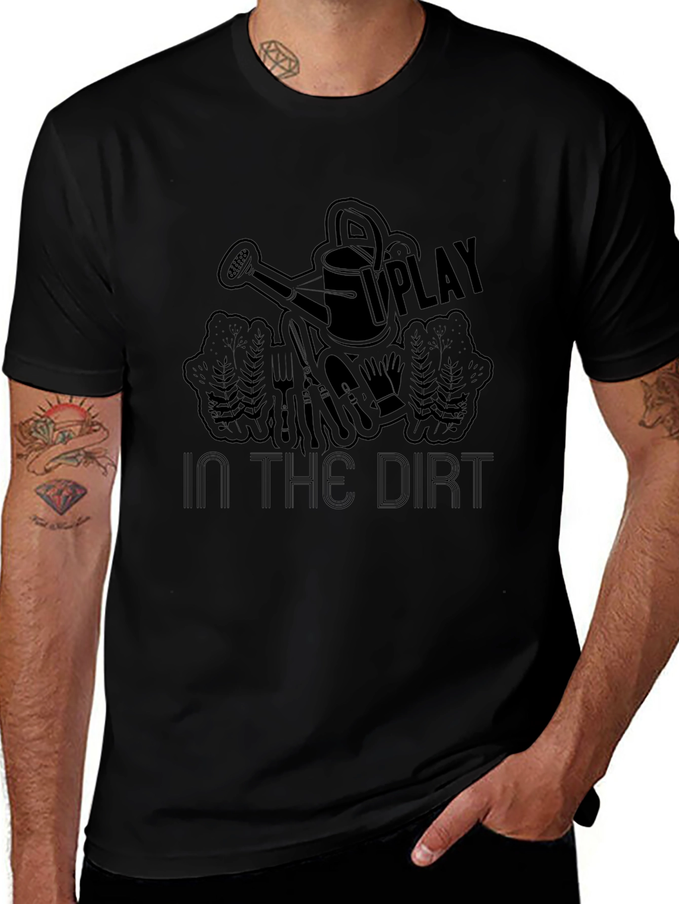 Play in the Dirt Black Graphic T-Shirt